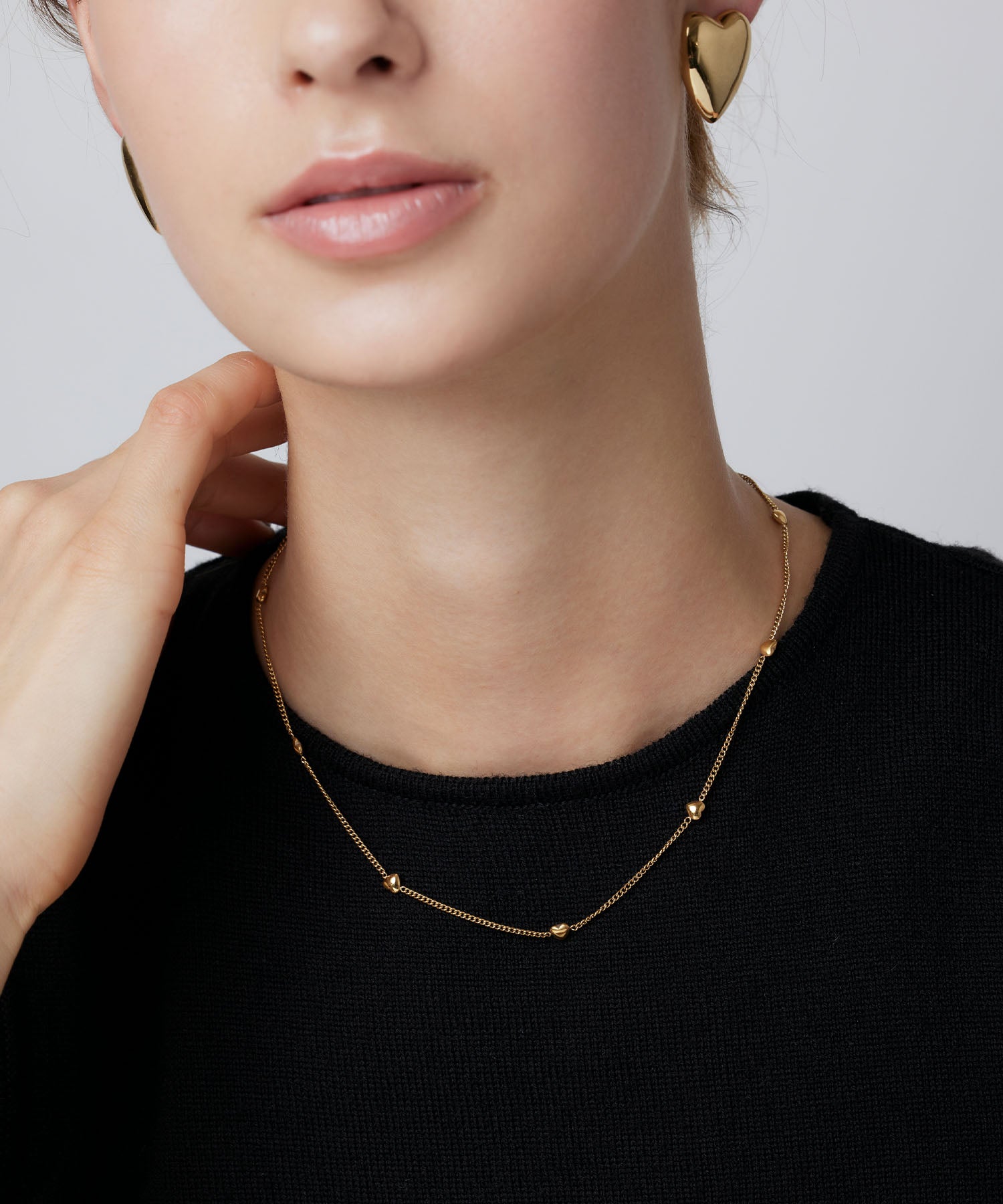 [Gold] Heart Chain Necklace