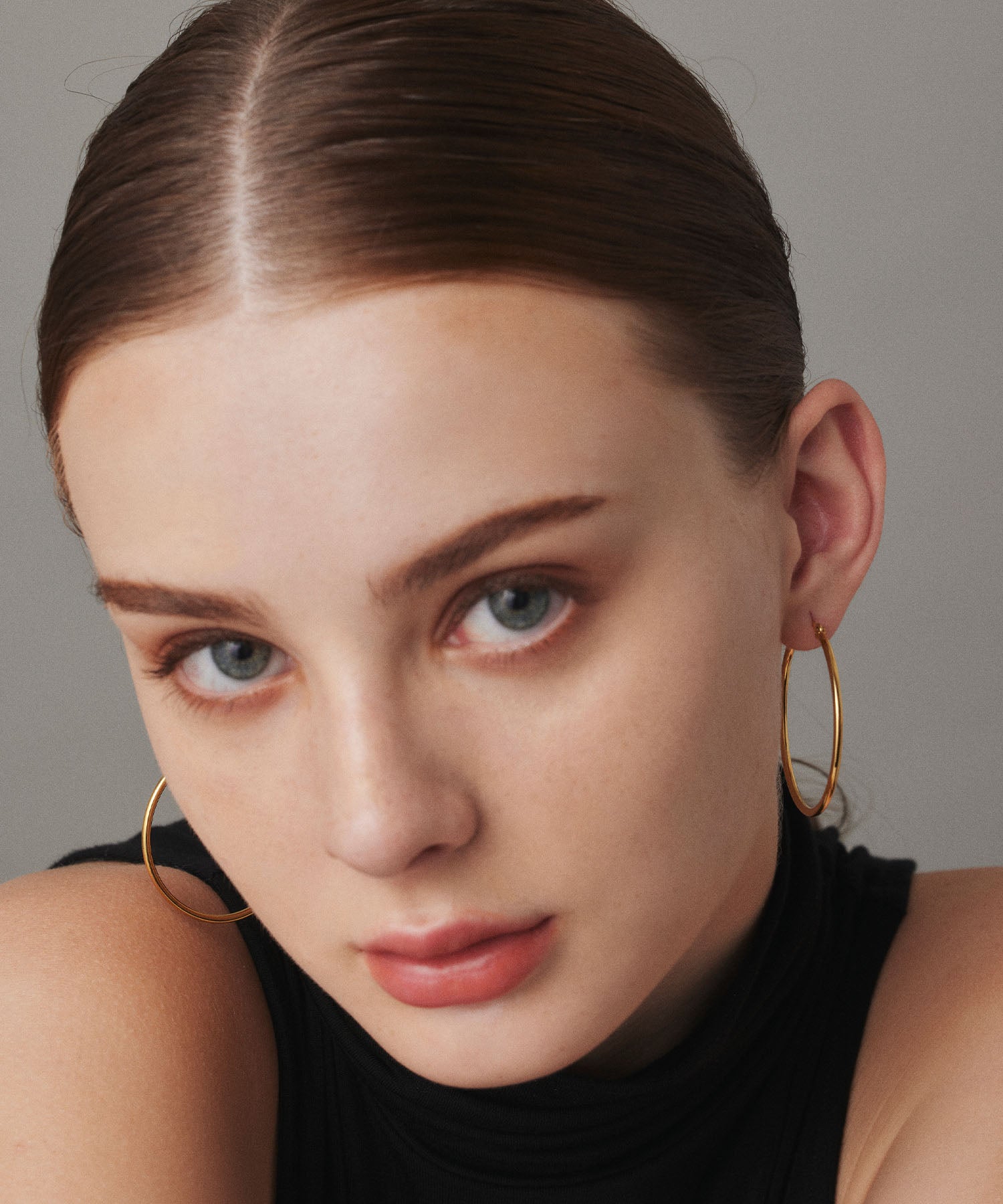 ゴールド]ループピアス40mm