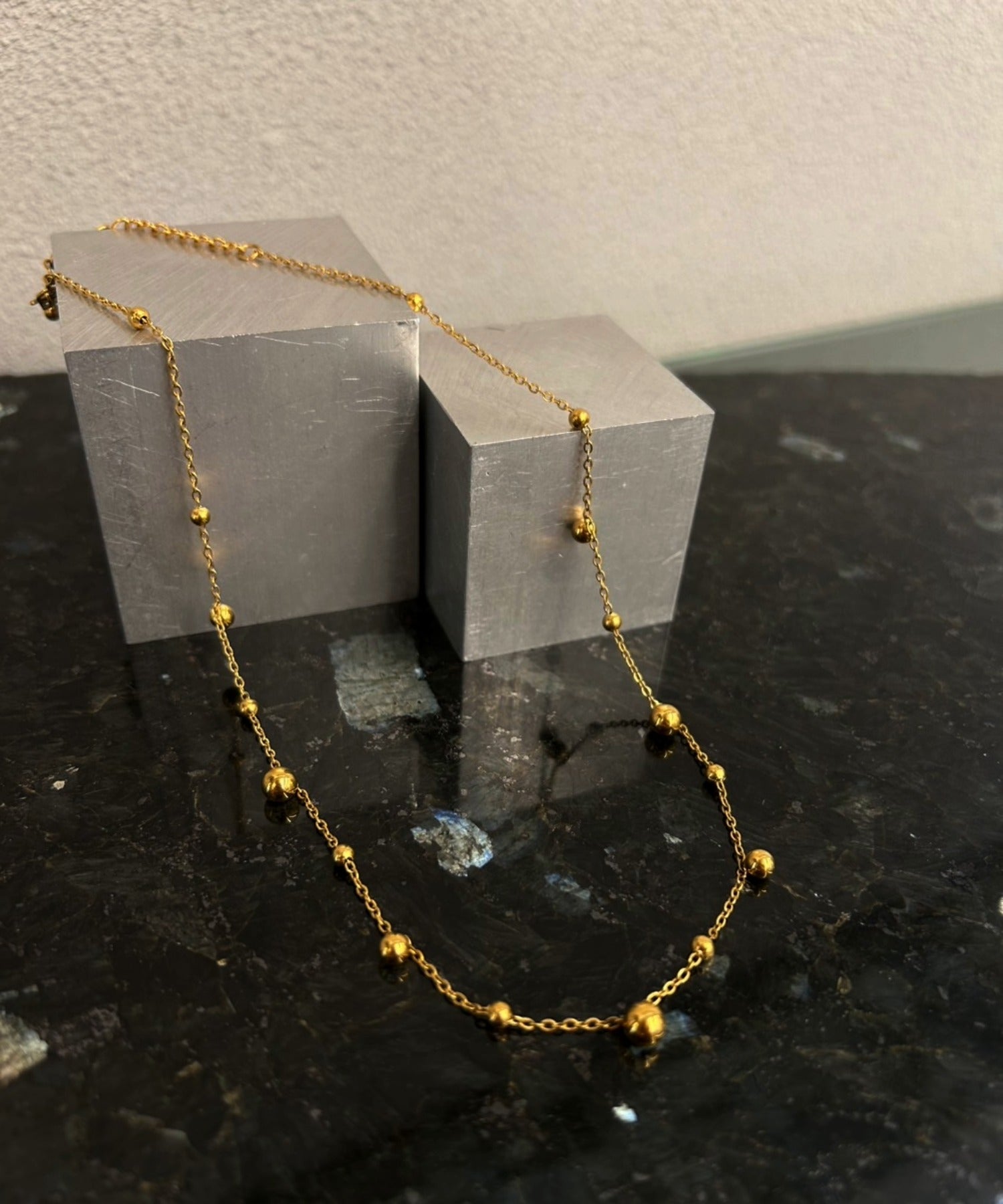 [ゴールド]ミックスボールネックレス