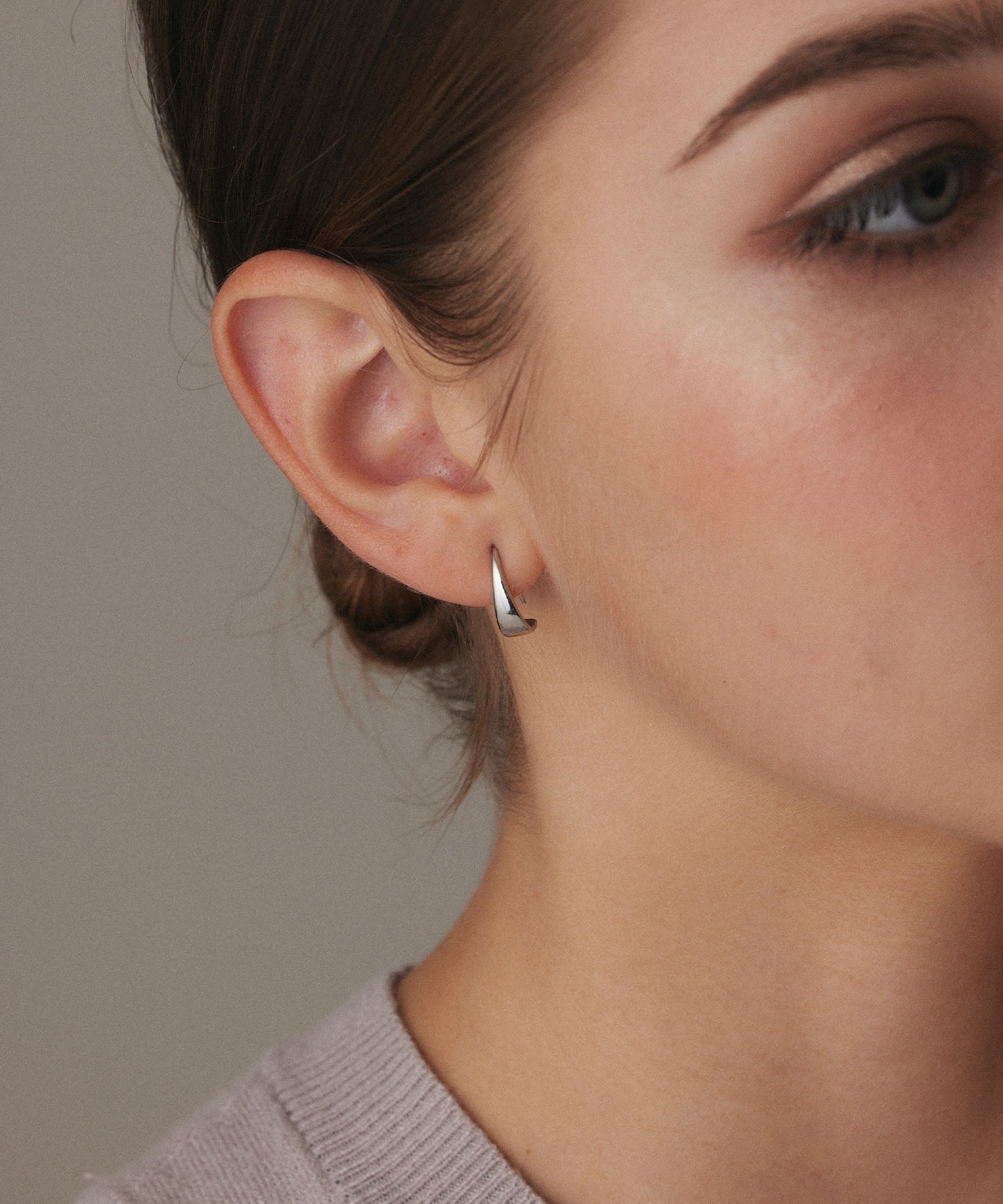 [Silver] Flat Icicle Earrings