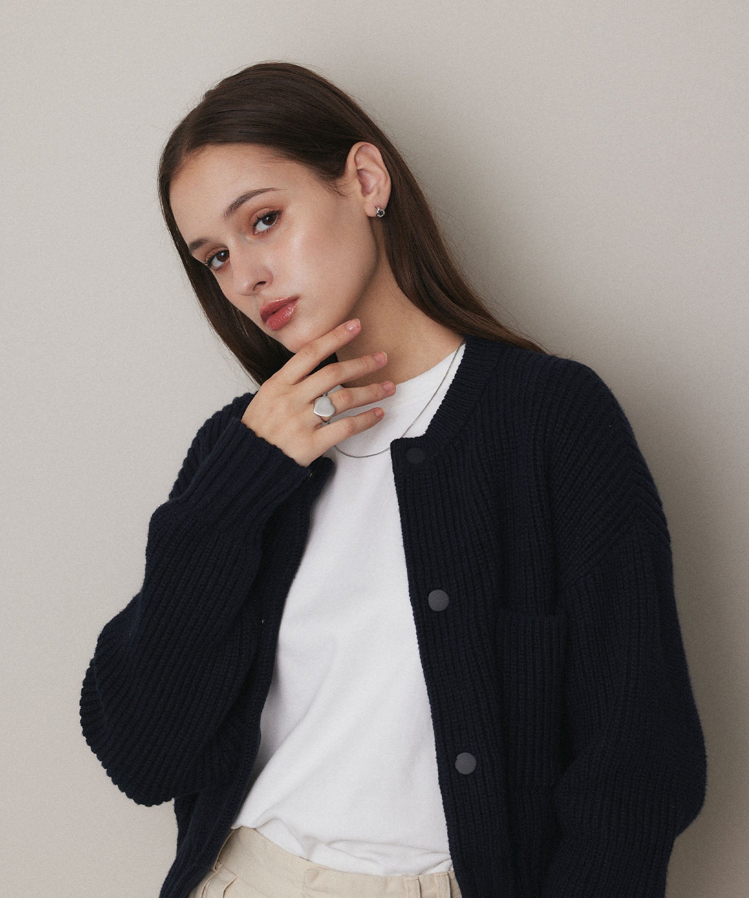 シルバー]トリプルリングピアス – CENE