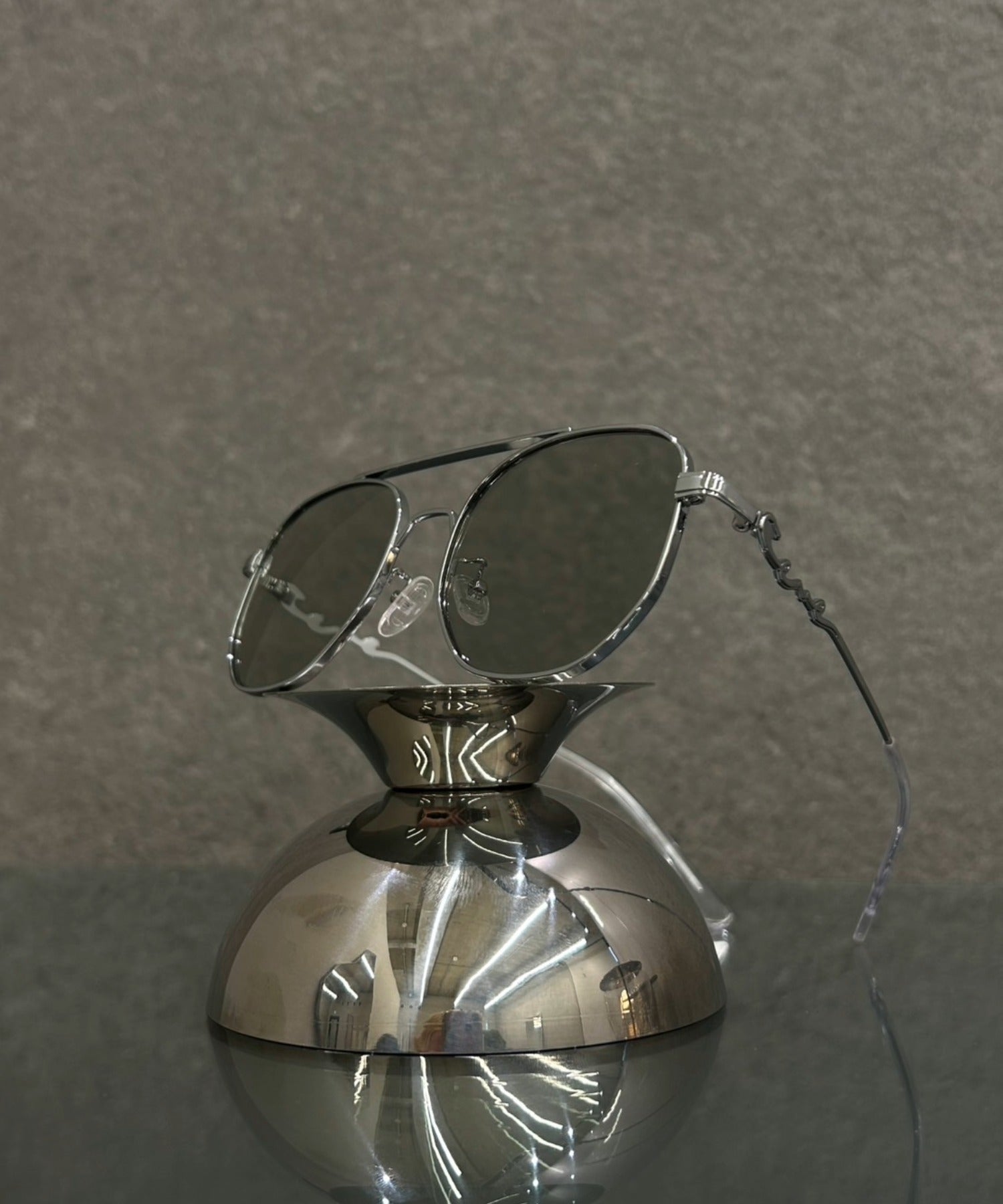 メタルティアドロップアイウェア　メガネ　サングラス　クリア　金属アレルギー対応　サージカルステンレス