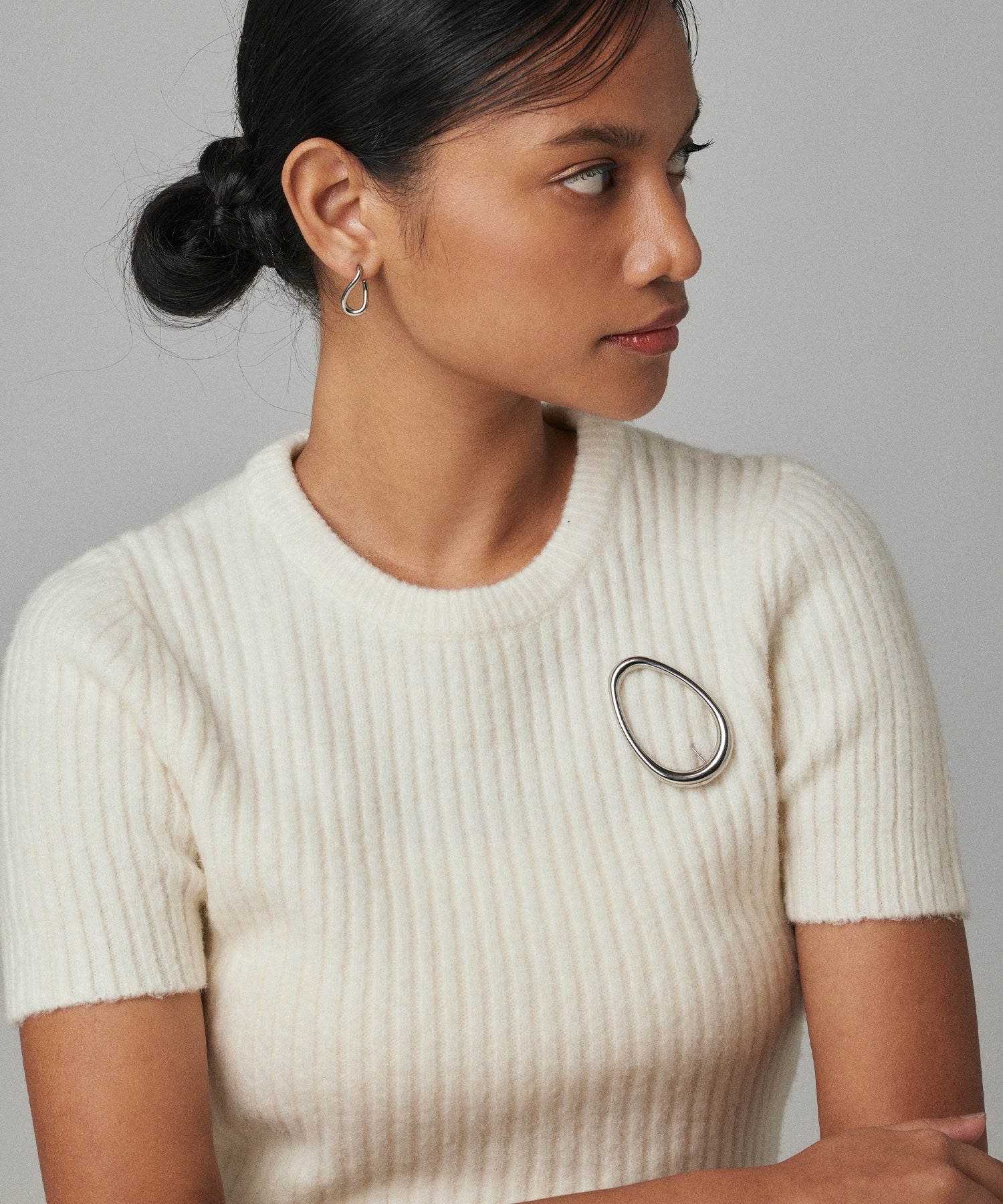 [Silver] Round Brooch