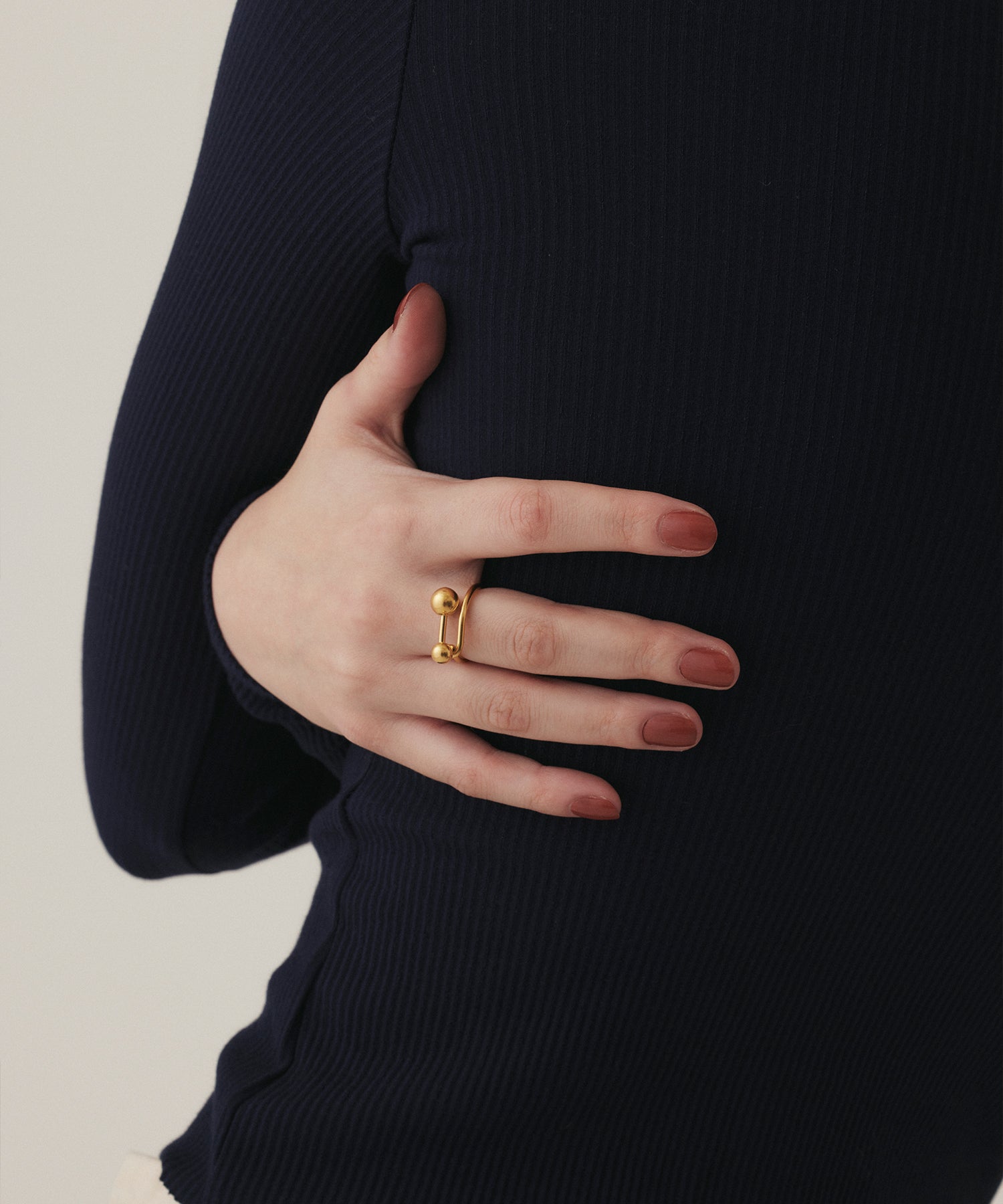 [Gold] Ball Hook Ring