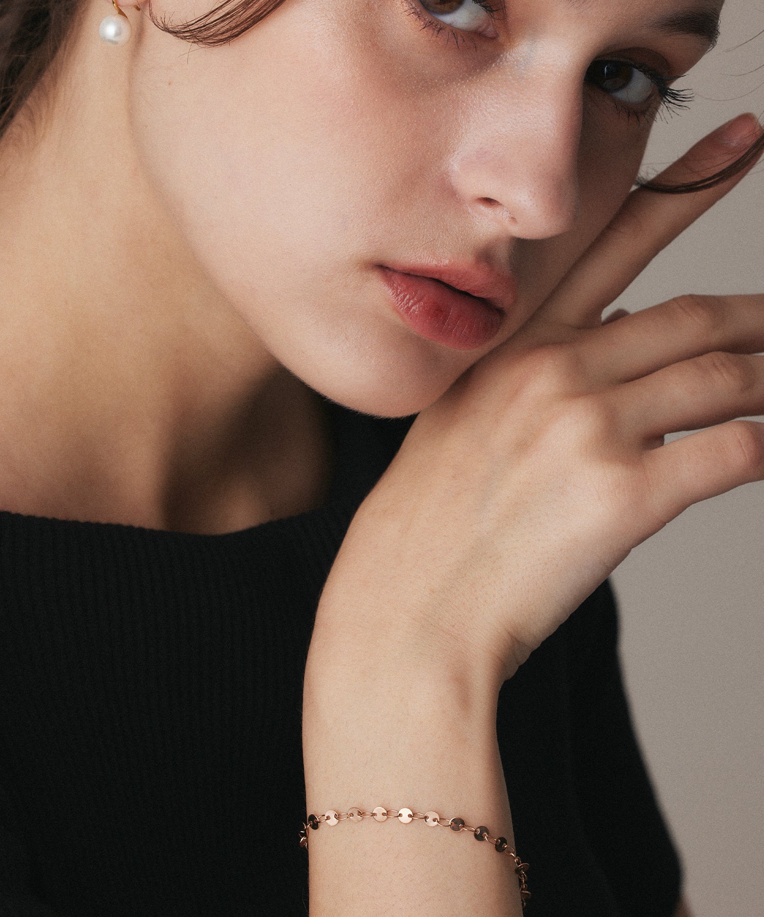 [Pink Gold] Petal Chain Bracelet