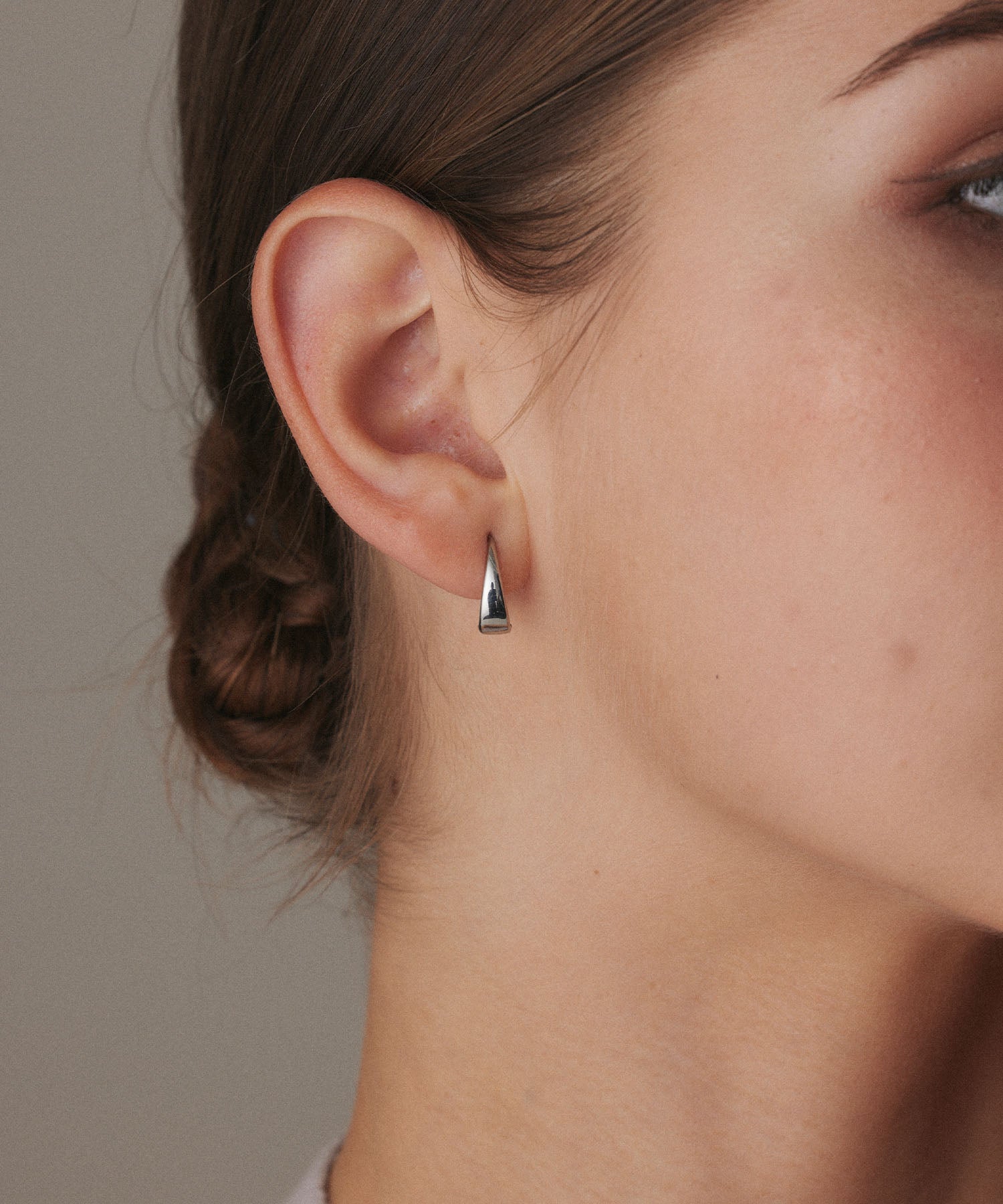 [Silver] Flat Icicle Earrings