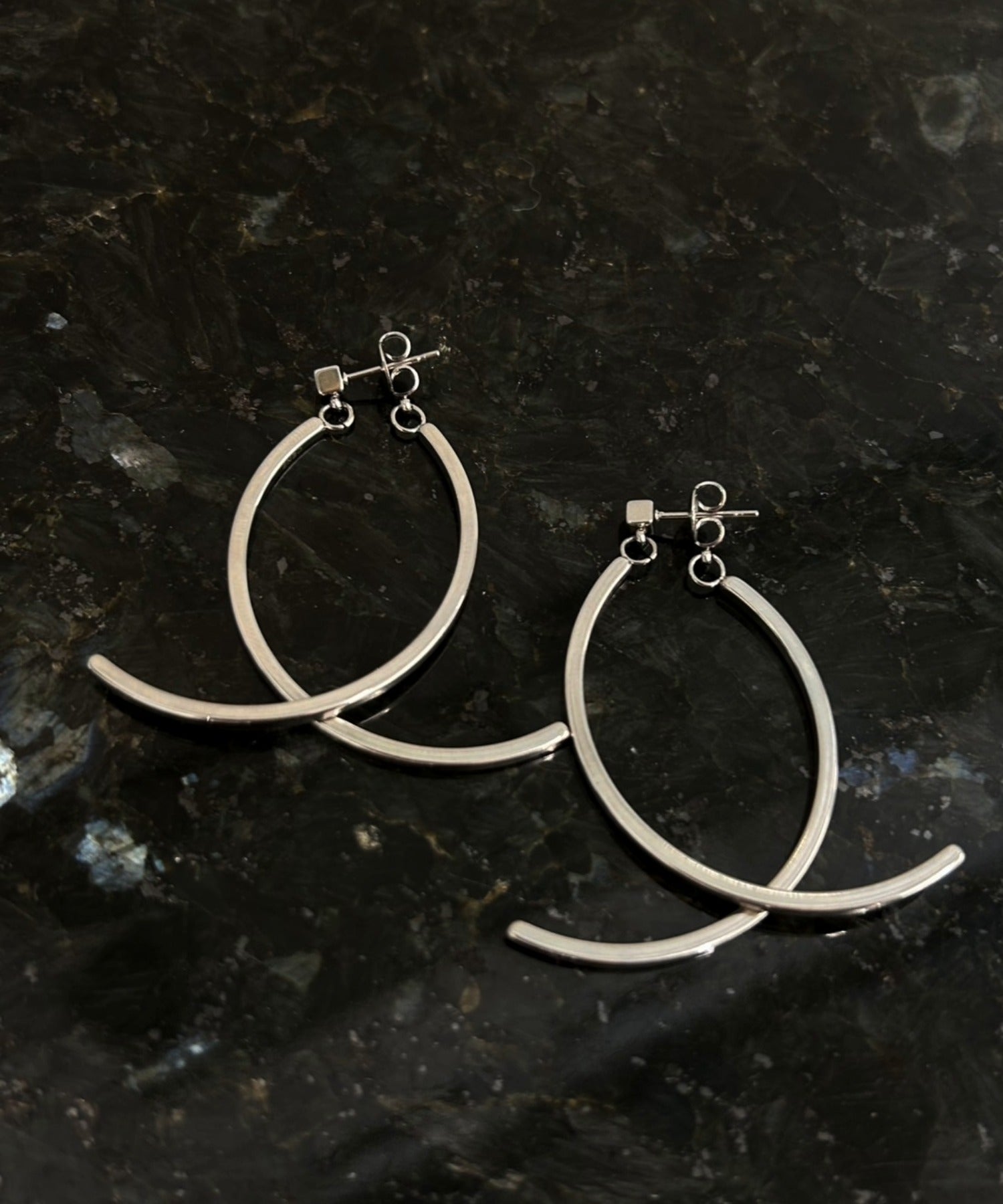 シルバー]ルナドロップピアス