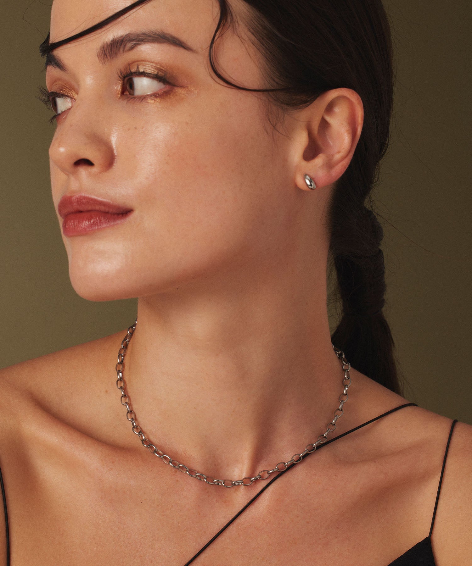[Silver] Ring Chain Necklace