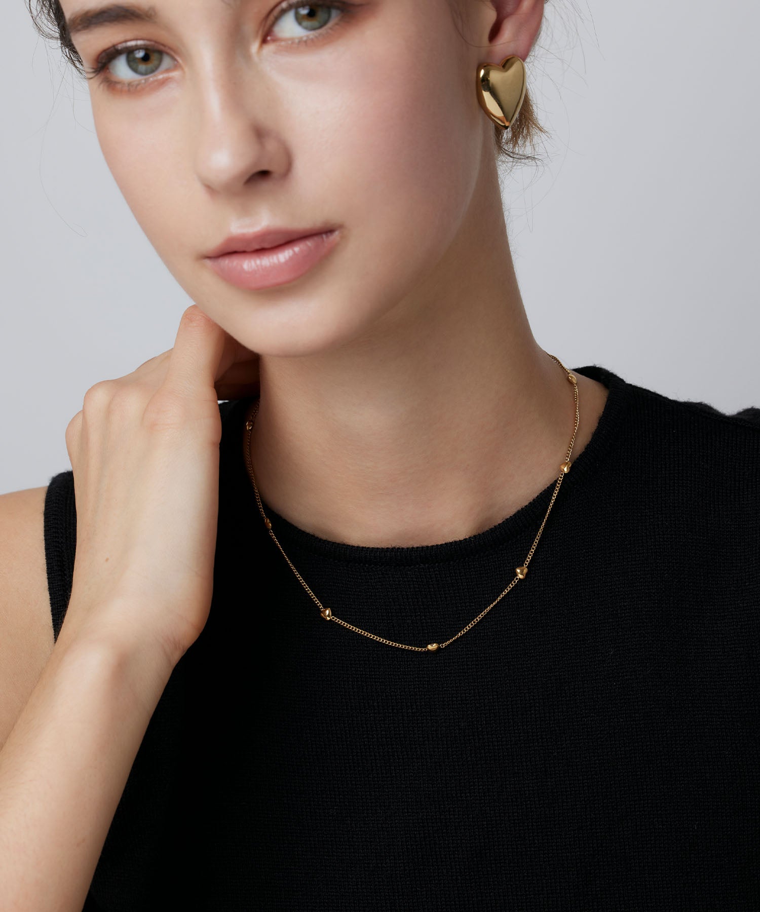 [Gold] Heart Chain Necklace