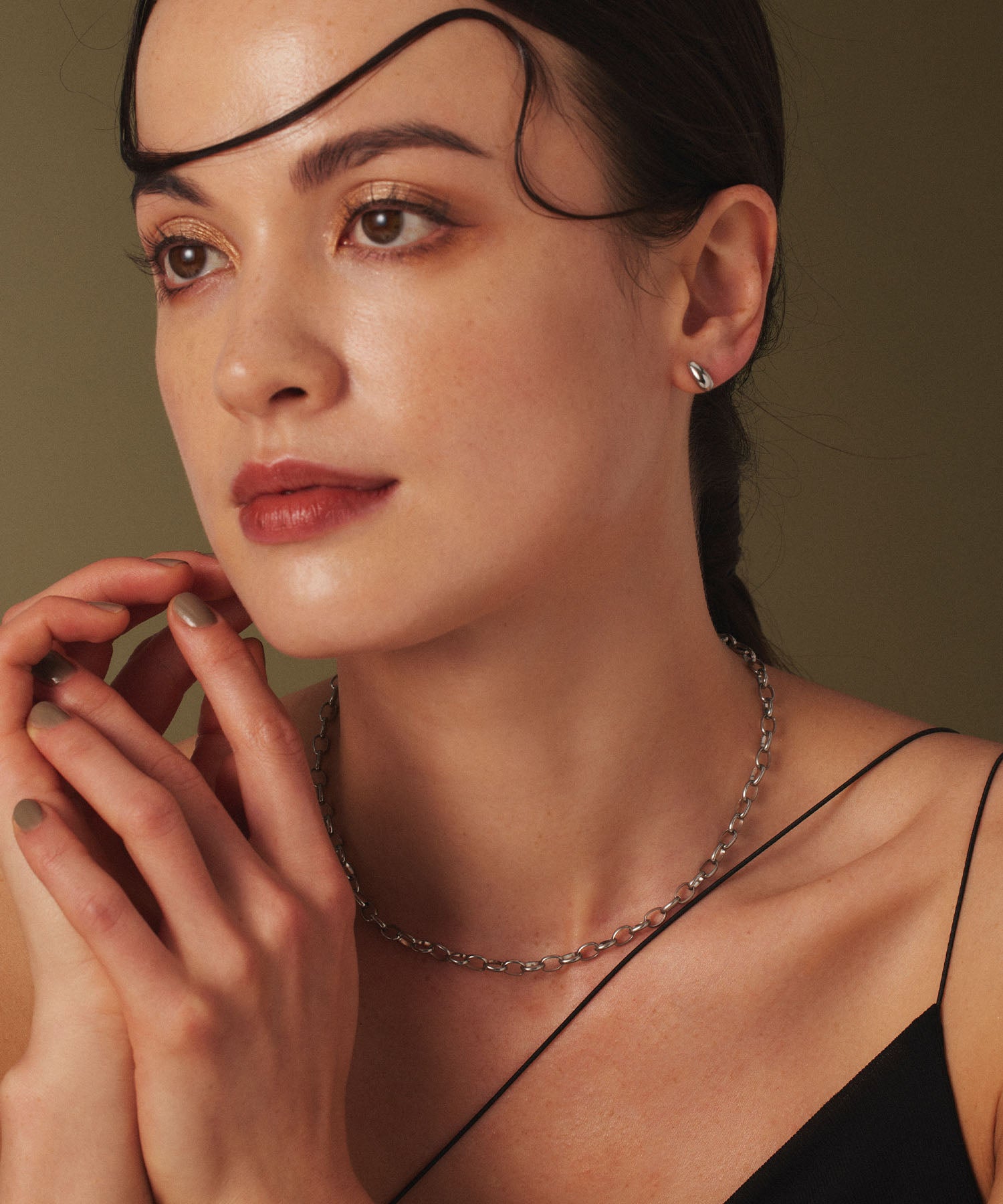 [Silver] Ring Chain Necklace