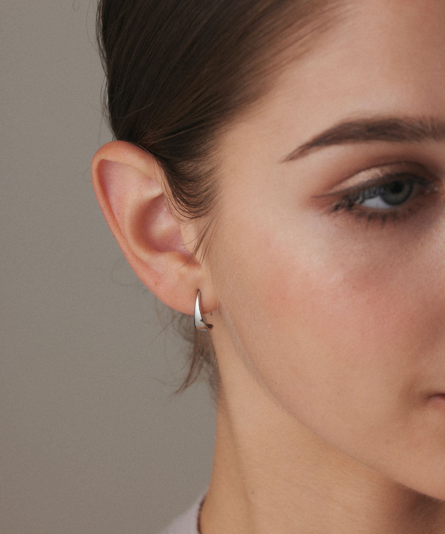 [Silver] Flat Icicle Earrings