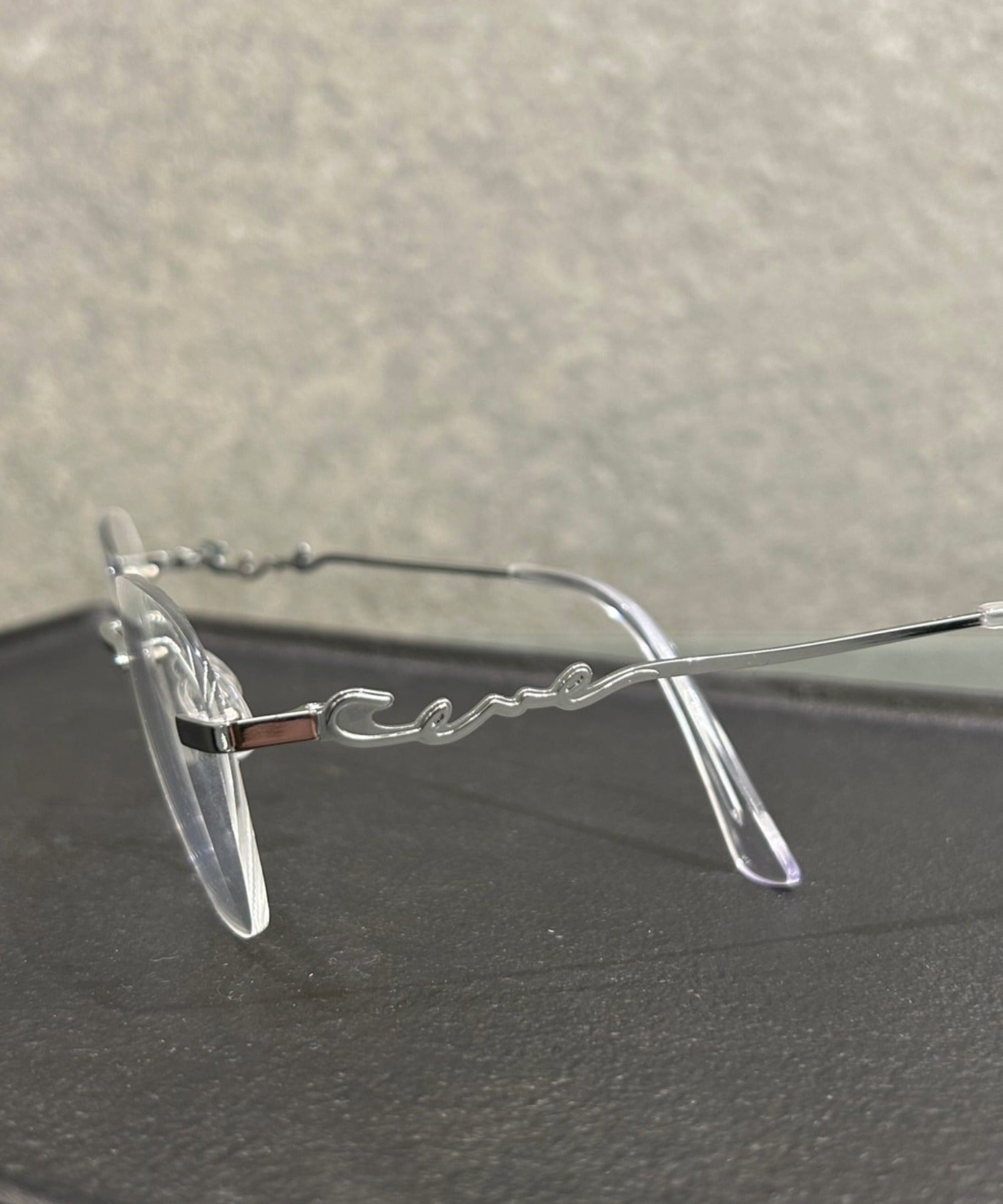 テンプルリムレスアイウェア　メガネ　リムレス　クリア　金属アレルギー対応　サージカルステンレス