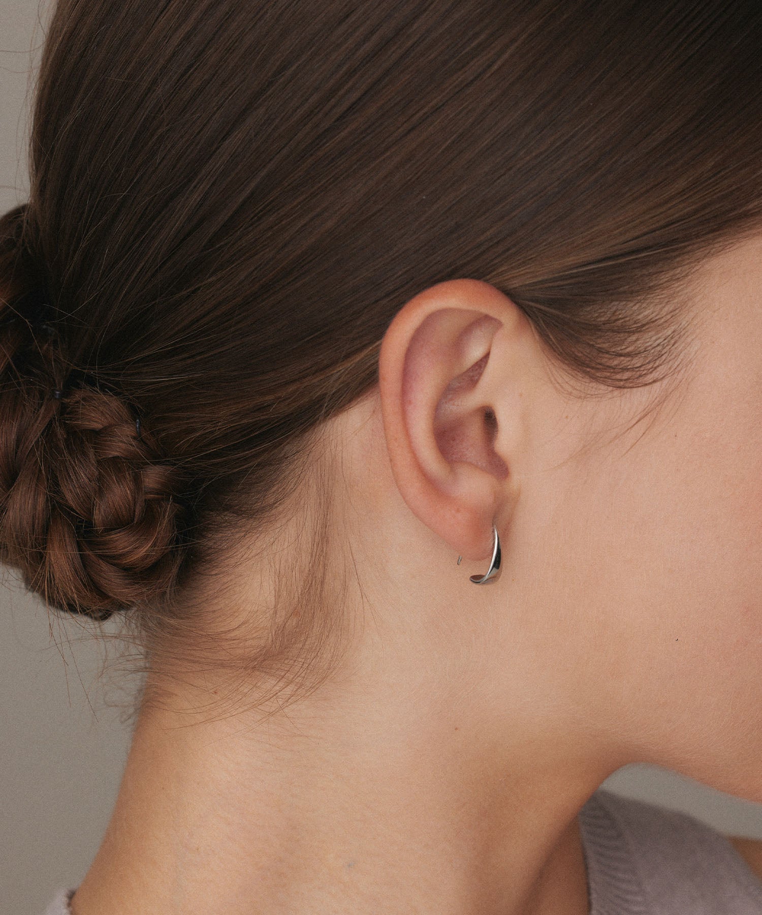 [Silver] Flat Icicle Earrings