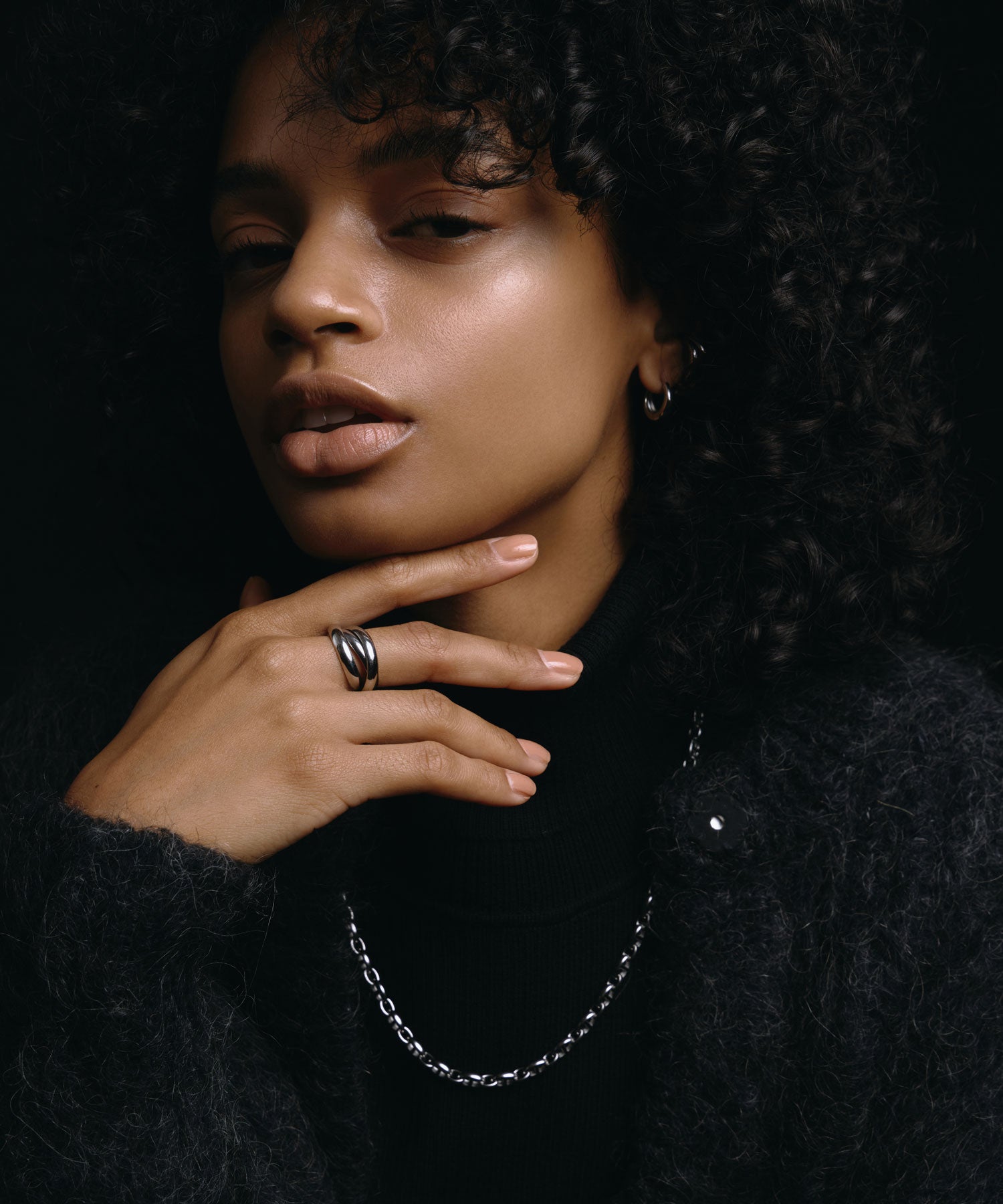 [シルバー]アンカーチェーンネックレス