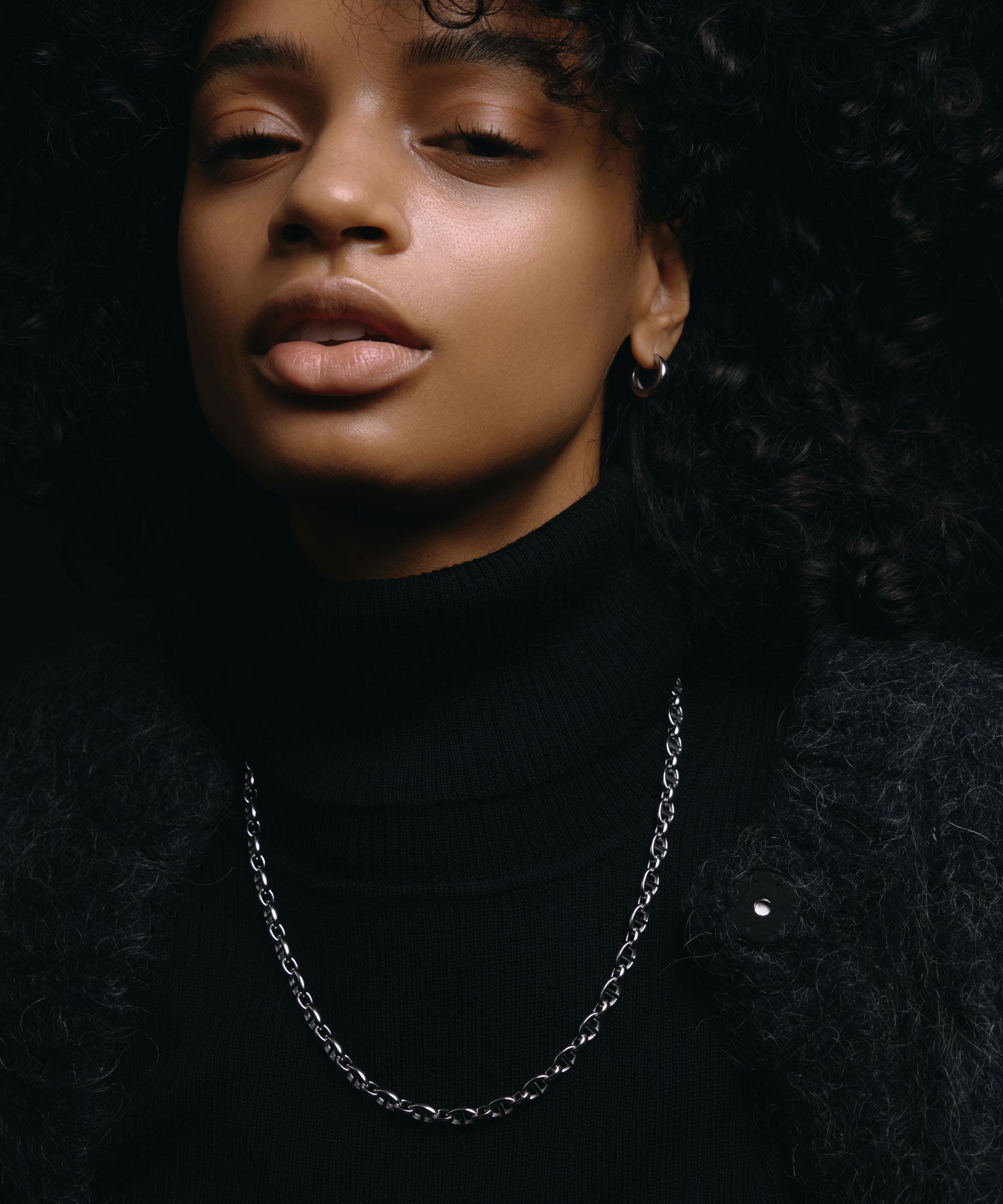 [シルバー]アンカーチェーンネックレス