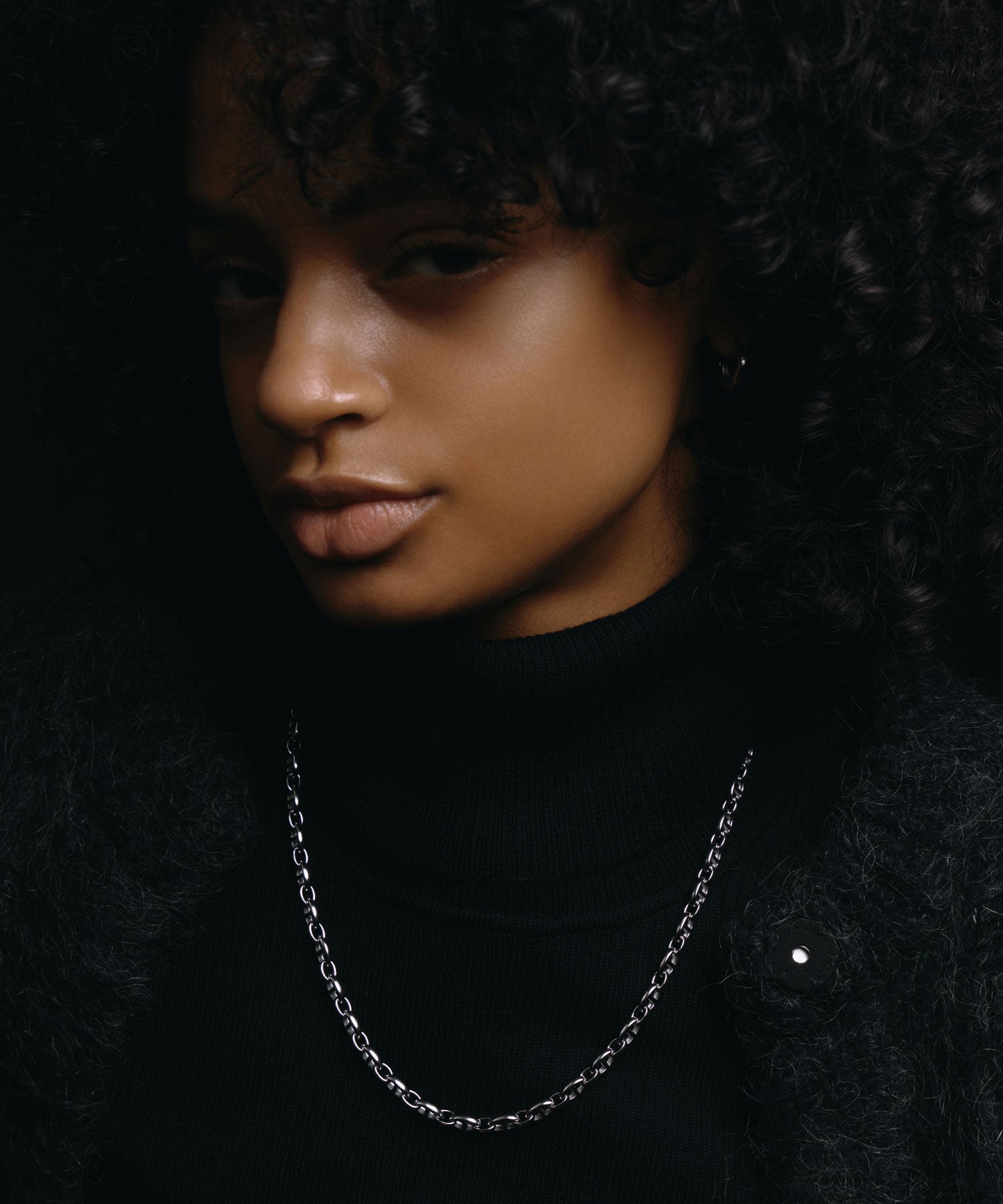 [シルバー]アンカーチェーンネックレス