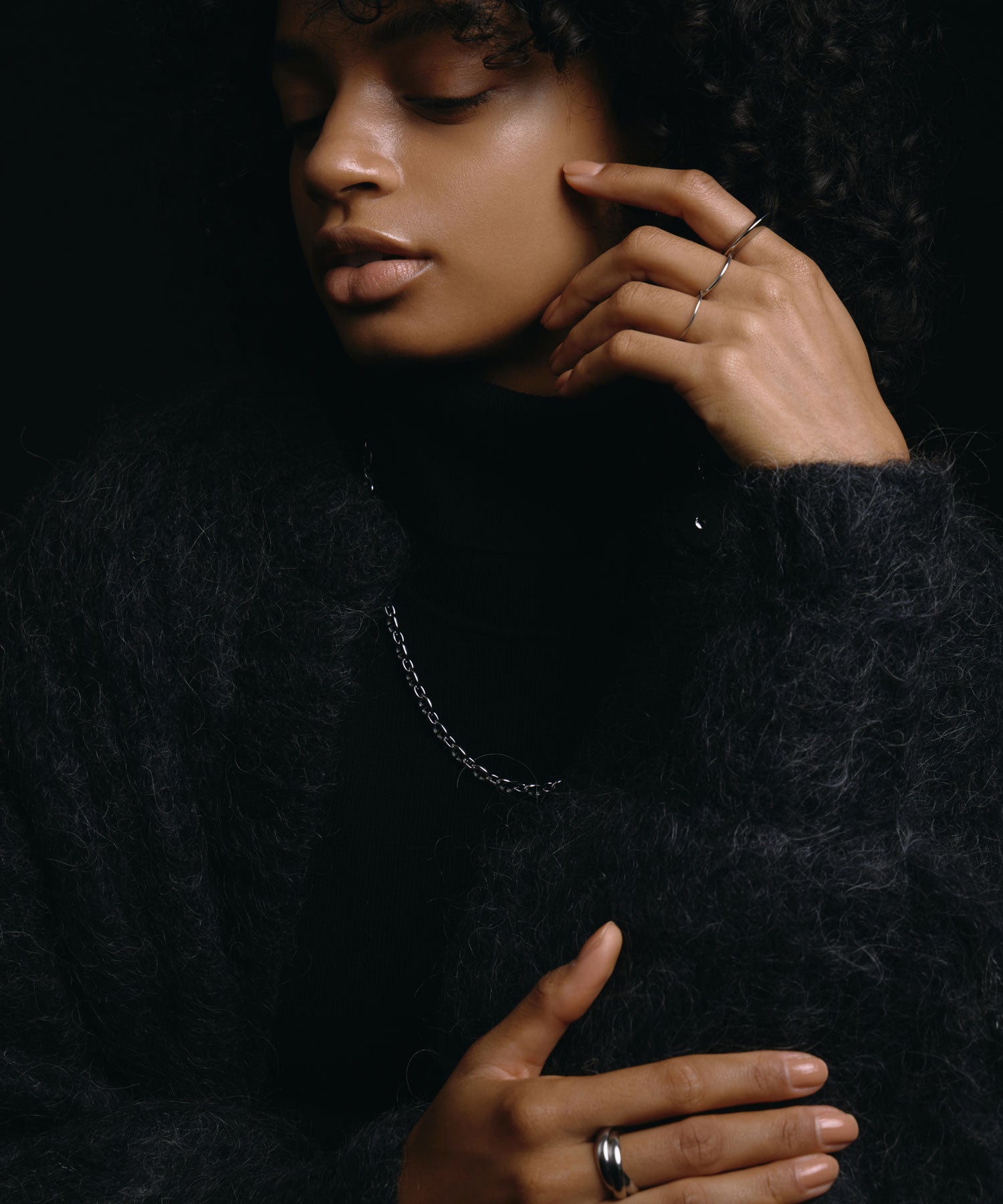 [シルバー]アンカーチェーンネックレス