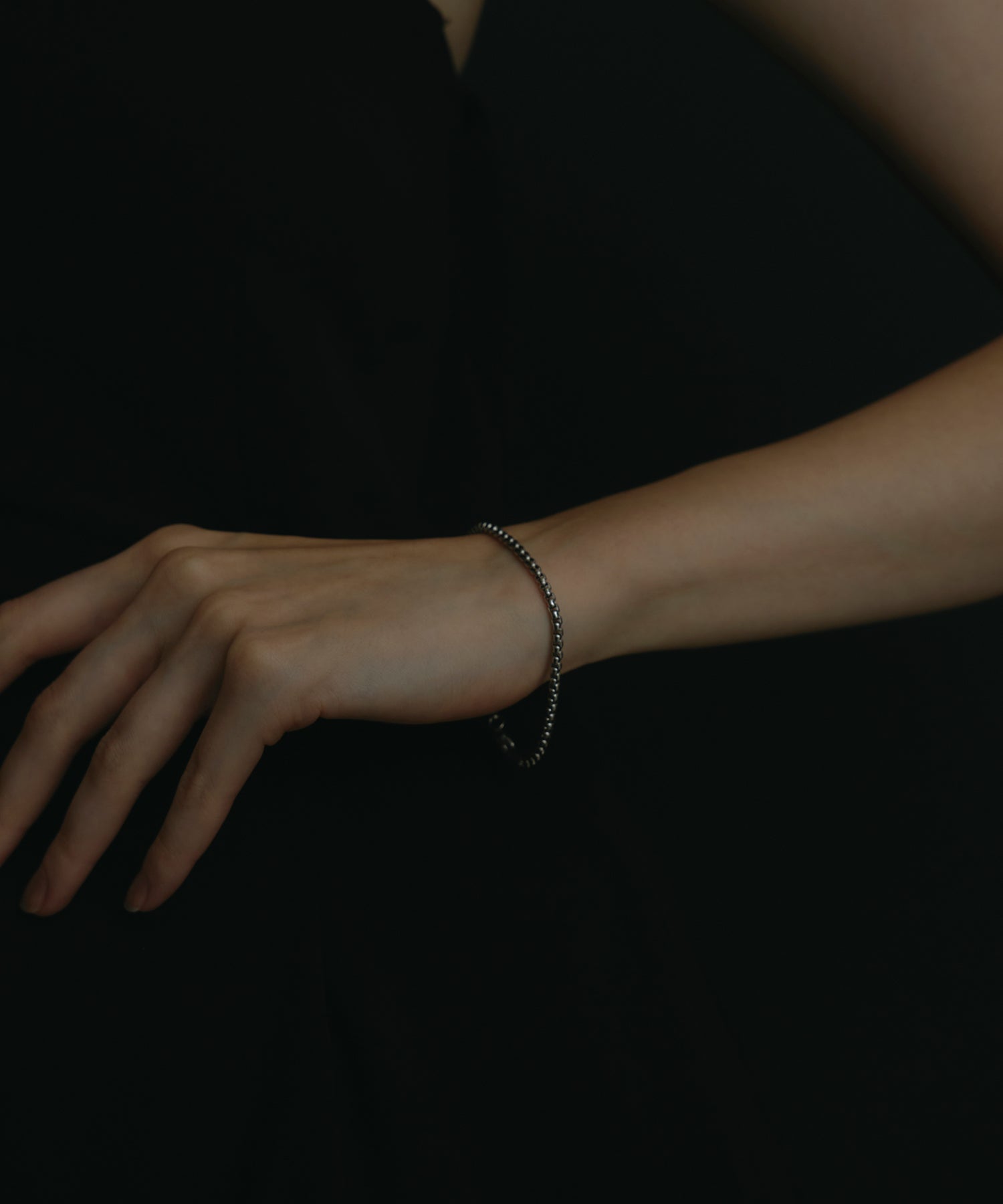 シルバー]アークボックスチェーンブレスレット