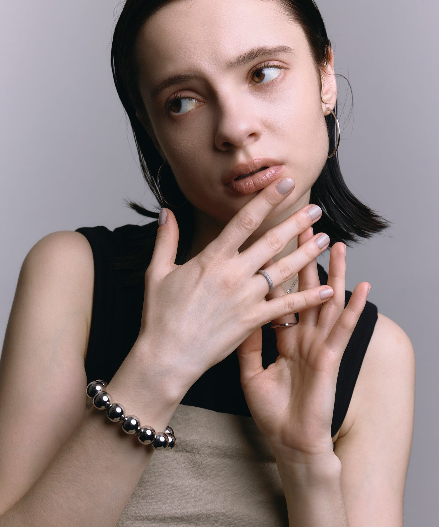 [シルバー]ボールヘアタイ