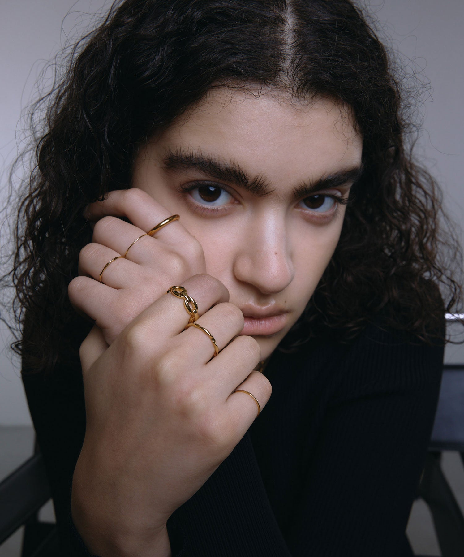 [ゴールド]ビーンチェーンリング