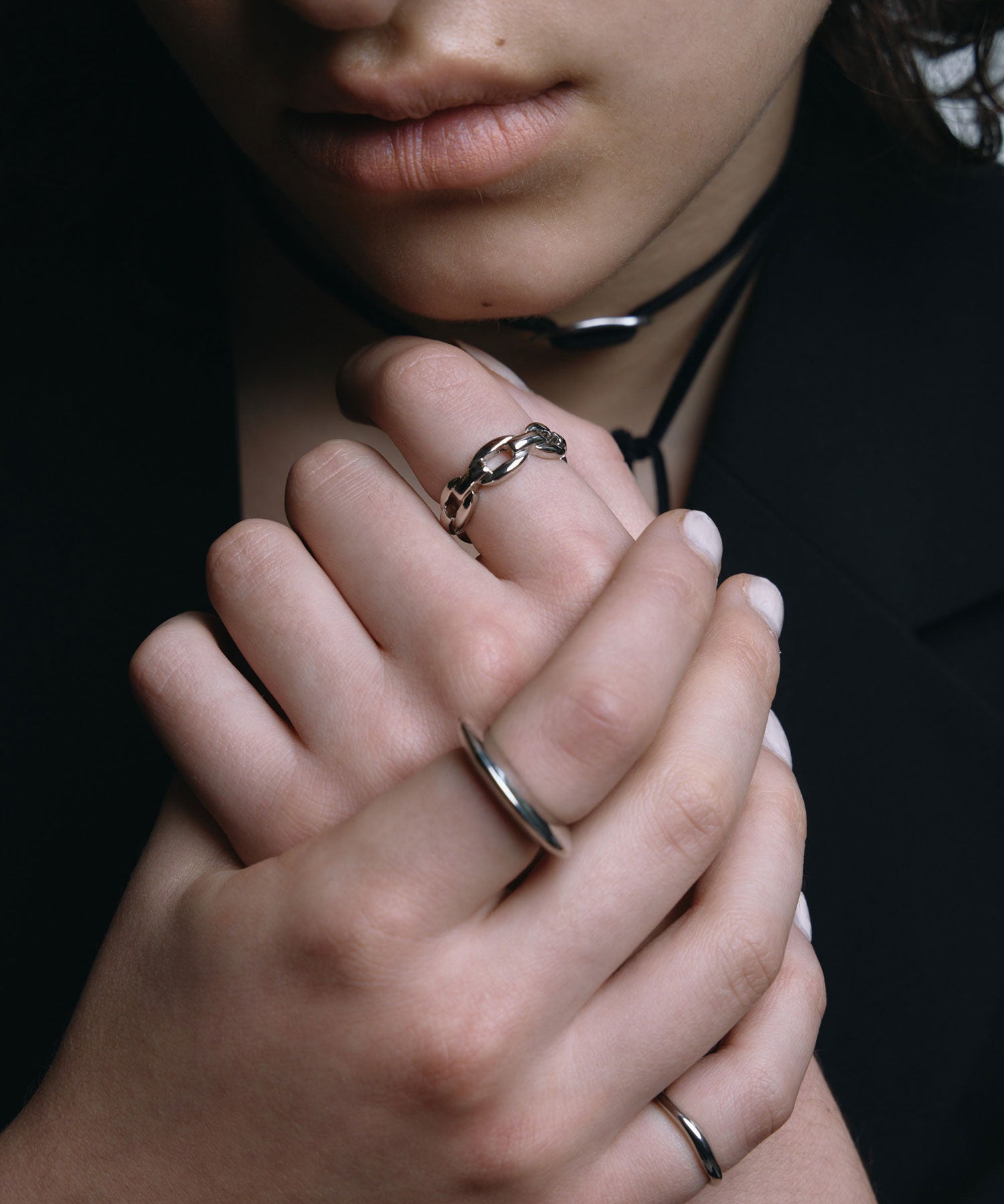 [シルバー]ビーンチェーンリング