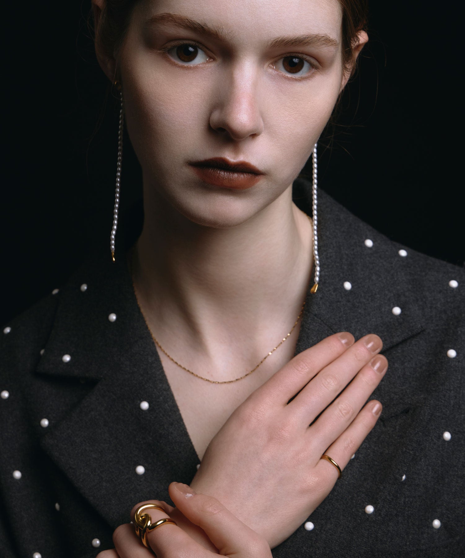 ゴールド]ビッグクロスリング