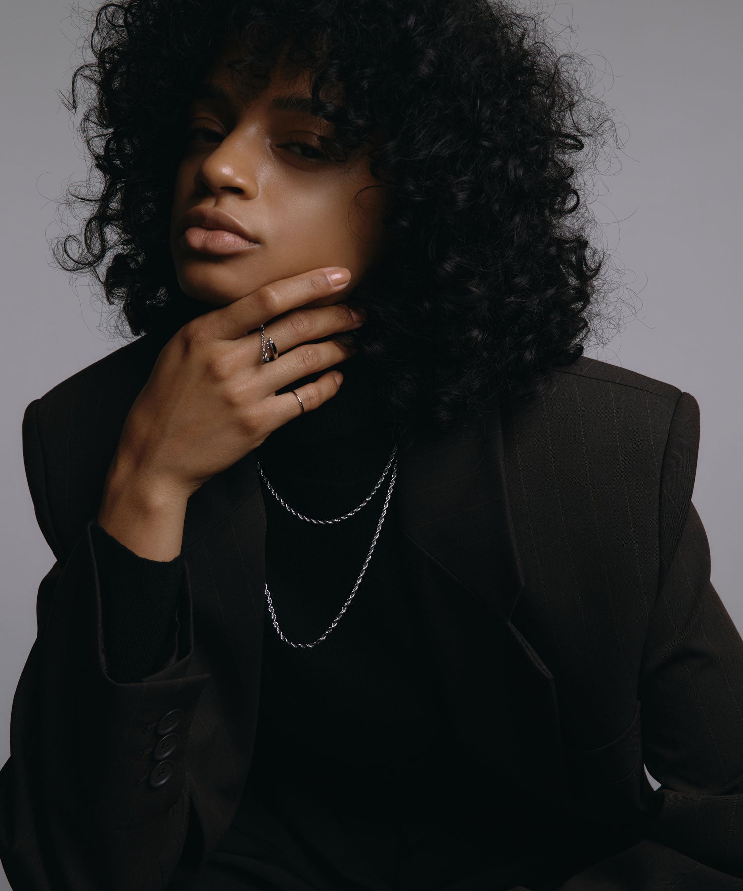 【予約販売(2月中旬発送予定)】[シルバー]ブレイディドネックレス50cm