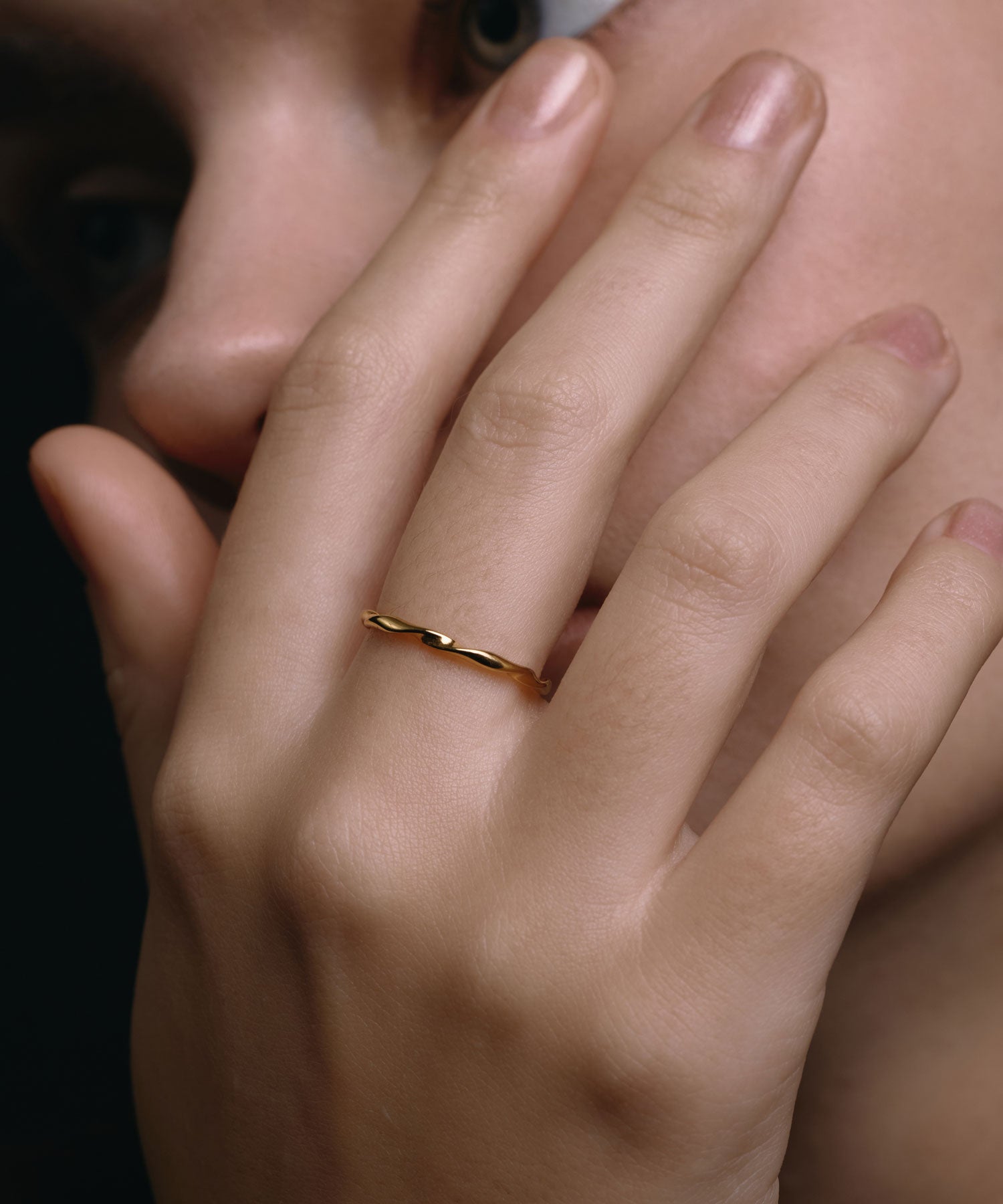 [Gold] Broad Twist Ring