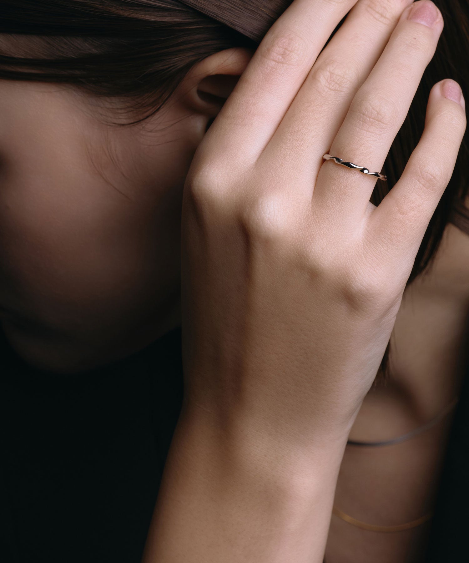 [Silver] Broad Twist Ring