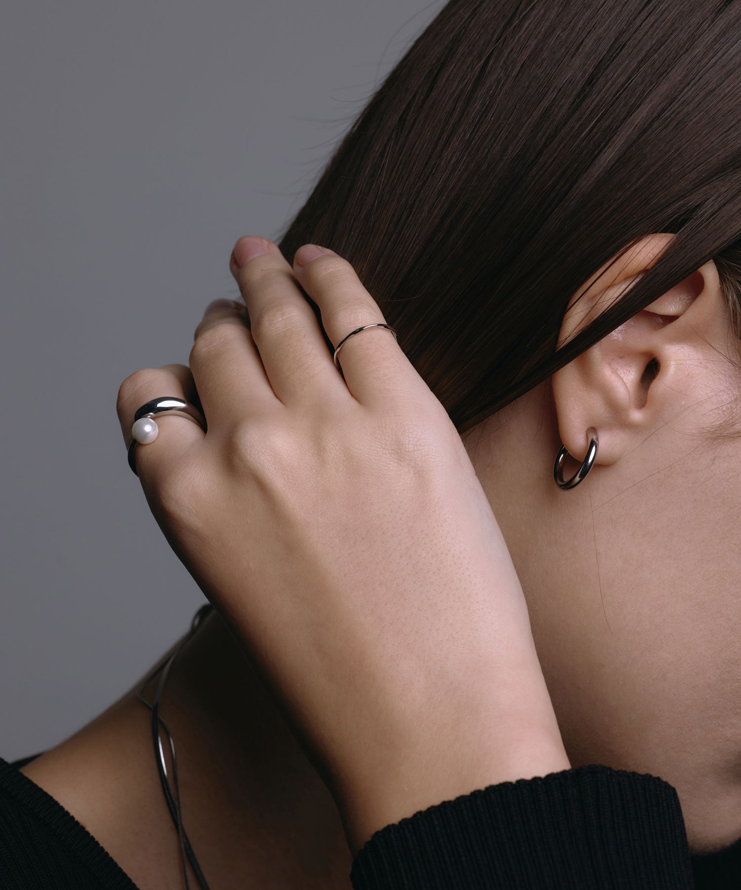 [Silver] Broad Twist Pinky Ring