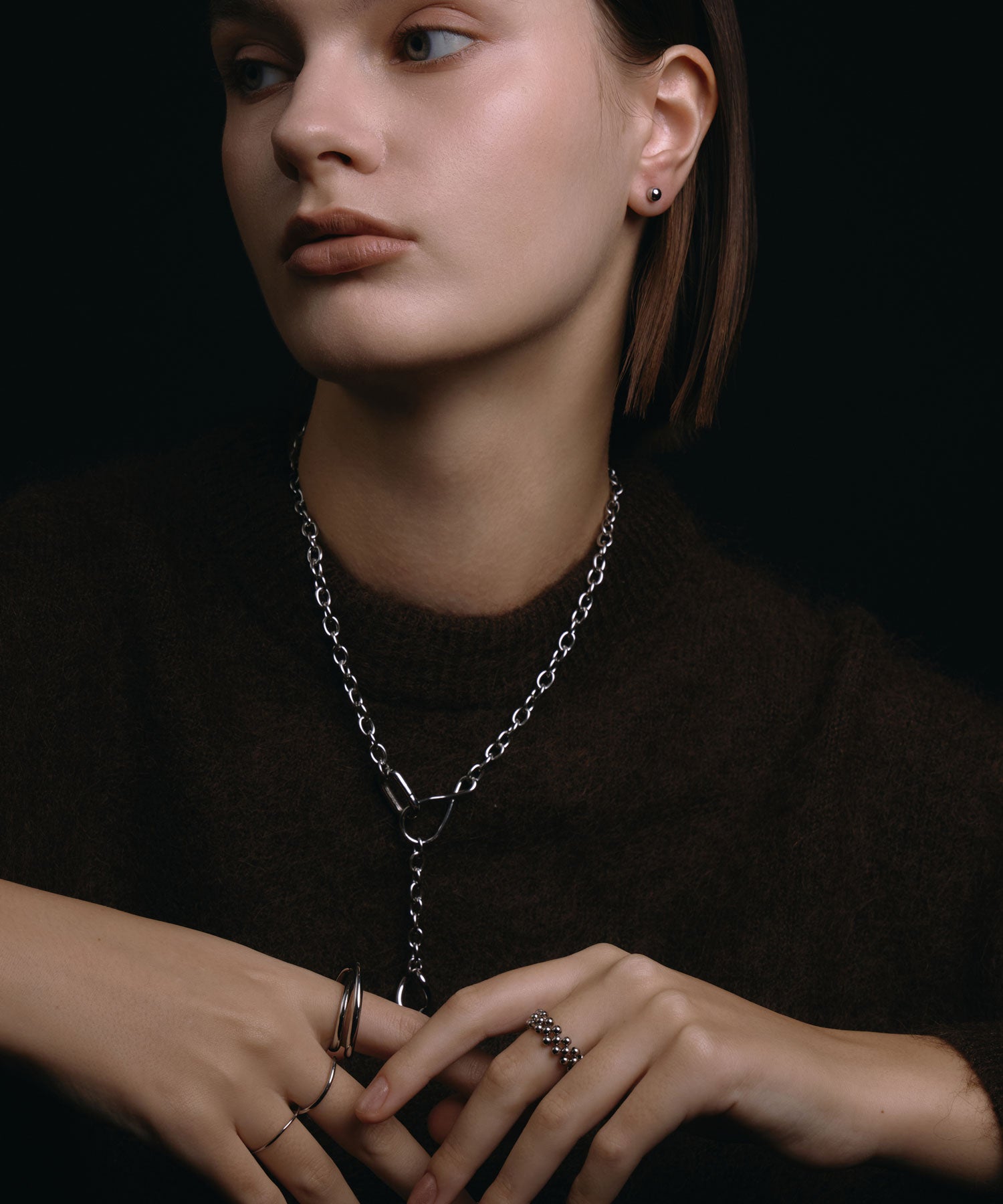 [Silver] Carabiner Necklace