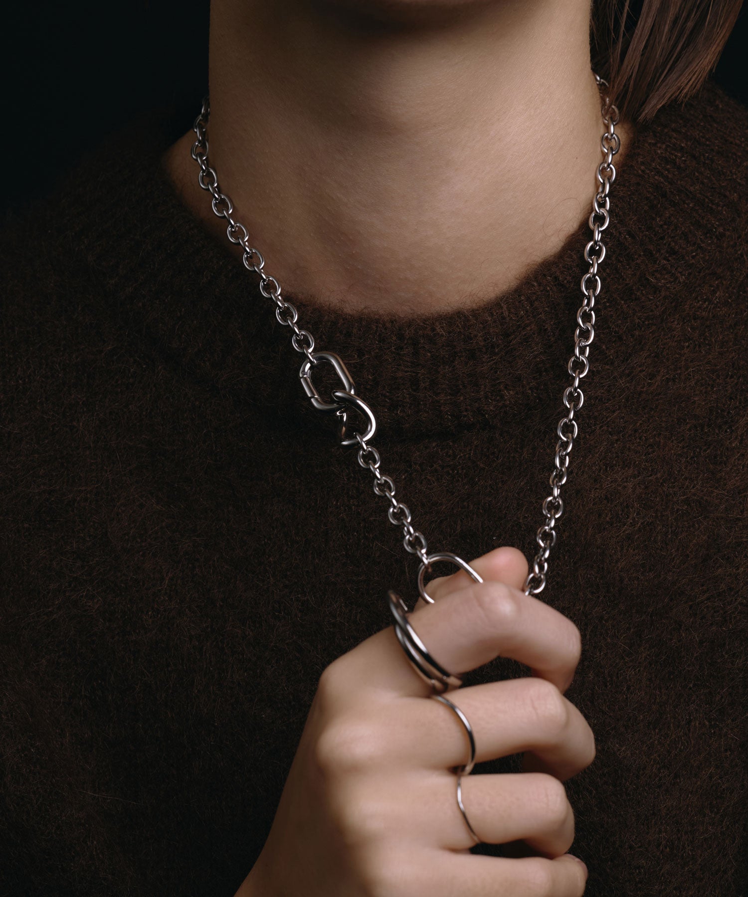 [Silver] Carabiner Necklace