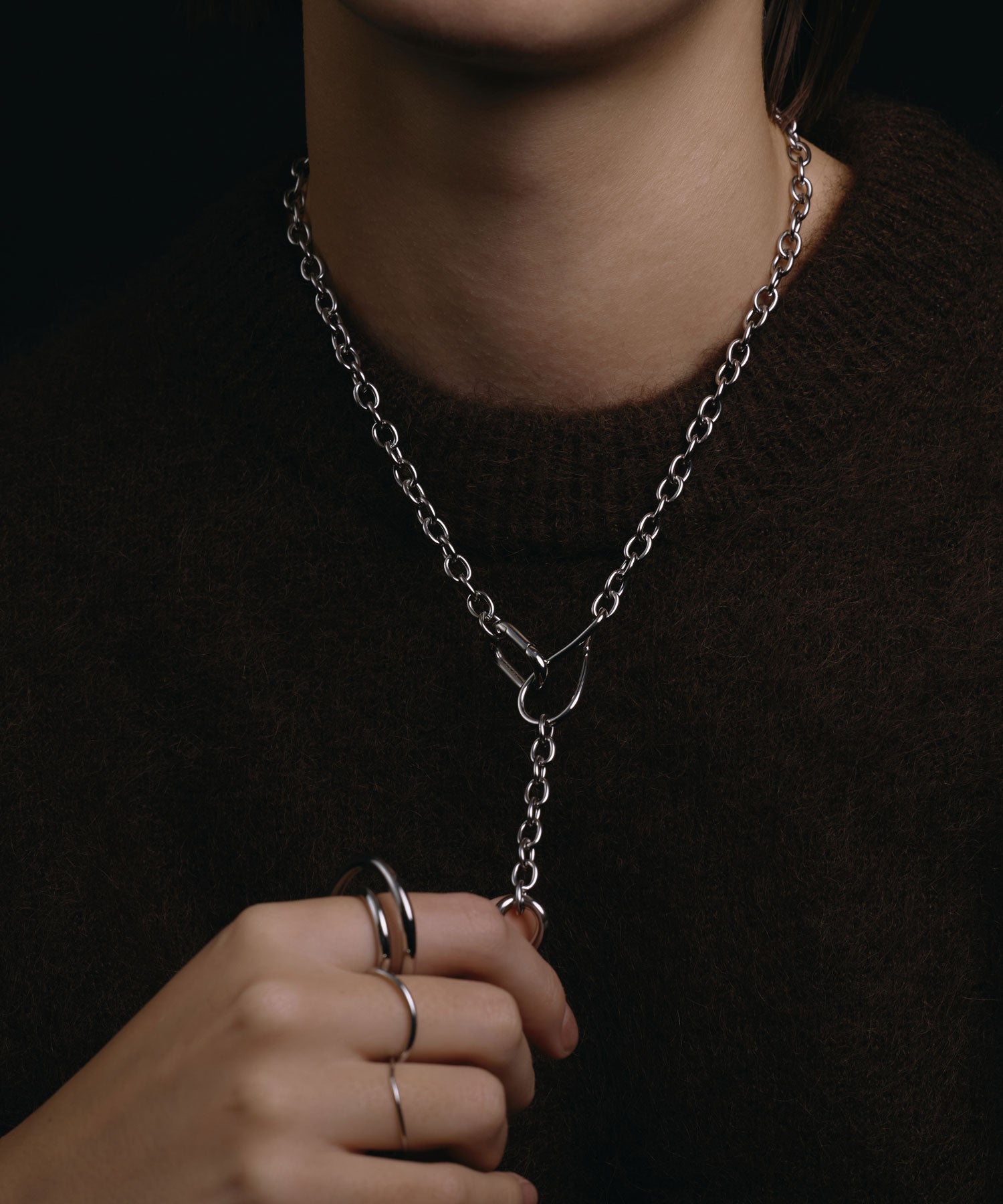 [Silver] Carabiner Necklace