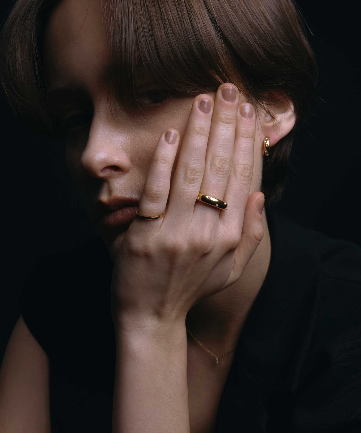 [ゴールド]セレスティアルフープピアス