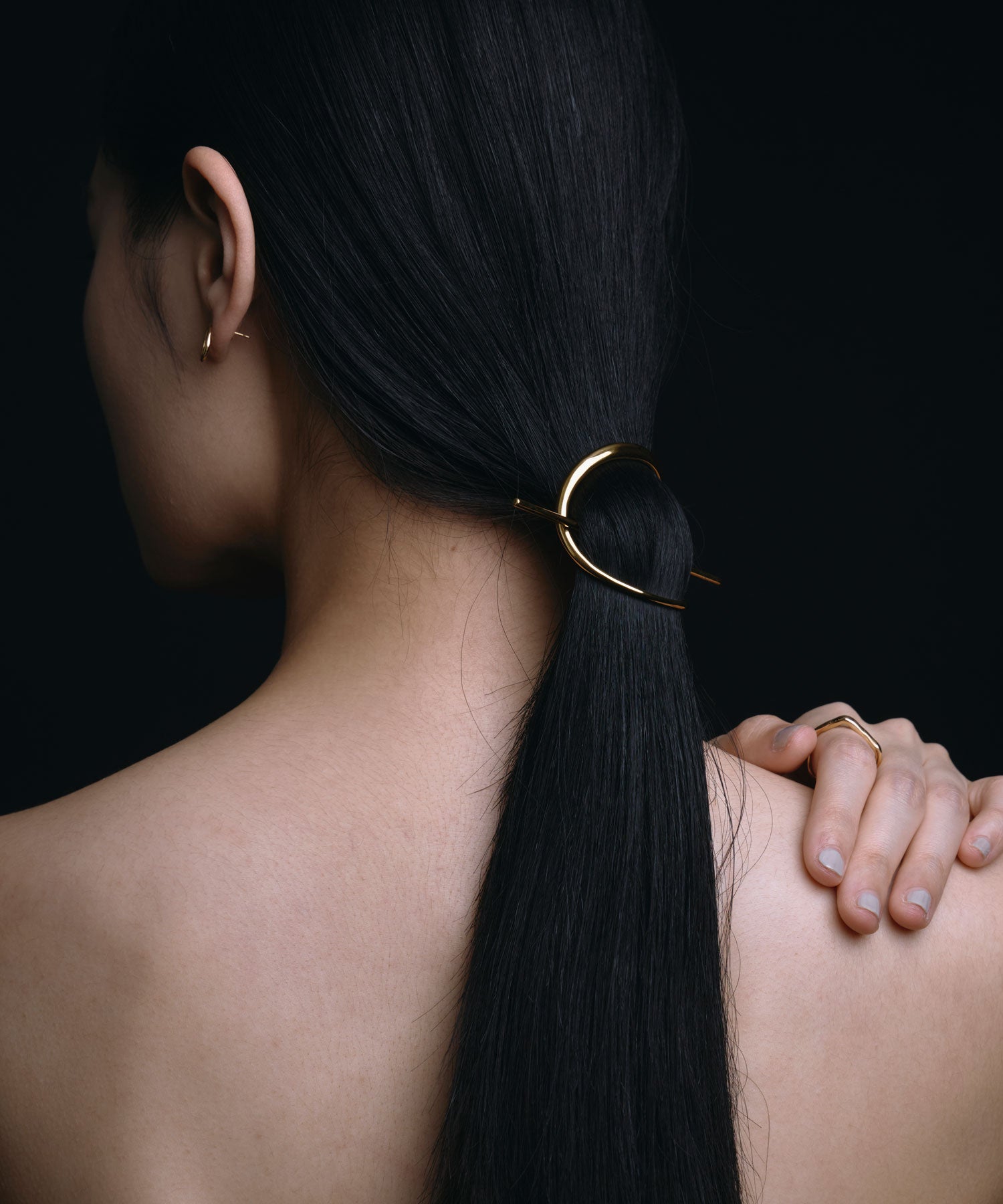 [金色]圓形框架髮夾