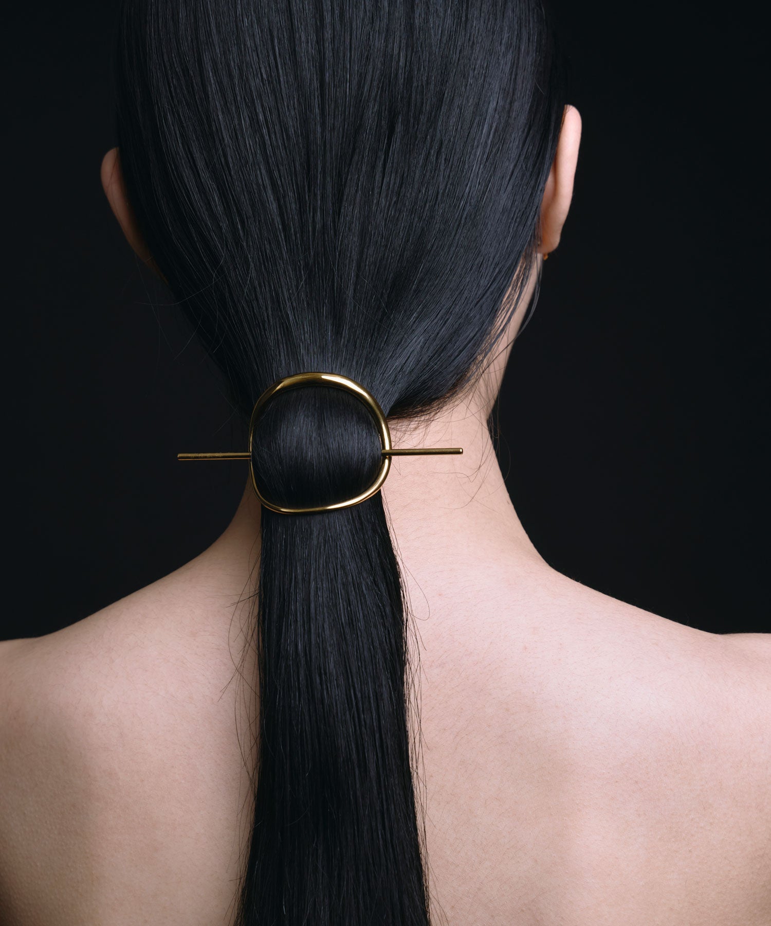 [金色]圓形框架髮夾