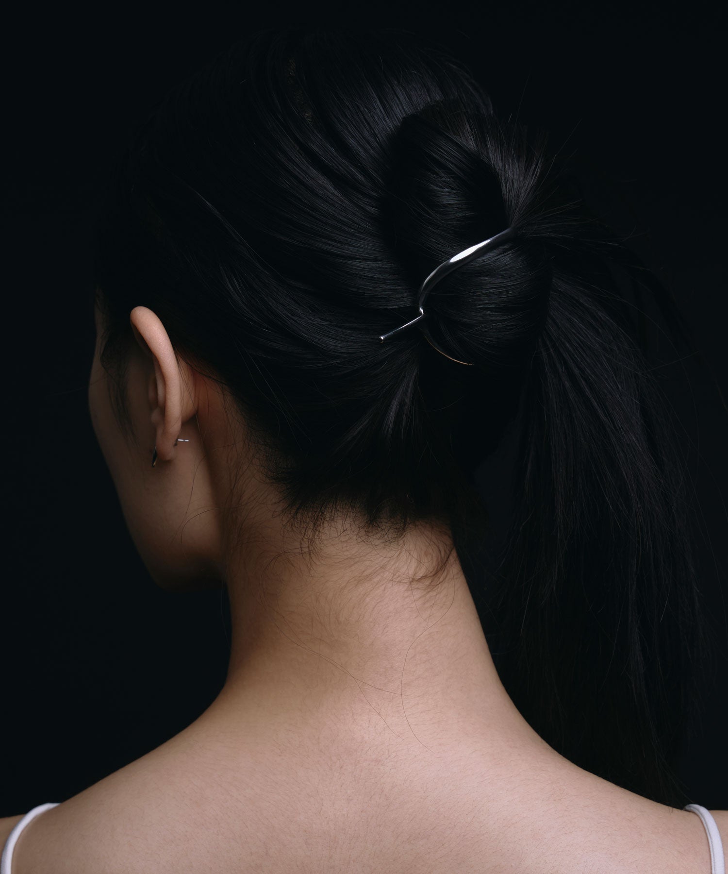 [銀色]圓形框架髮飾夾