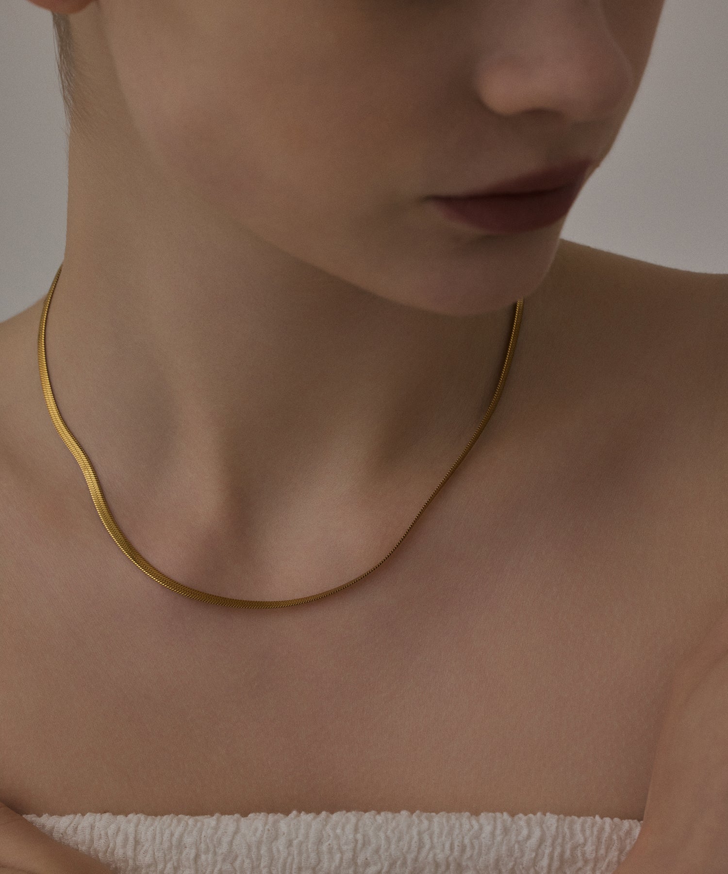 美品 ✨18Kゴールド スネークチェーン ネックレス kyasya_c052-gold