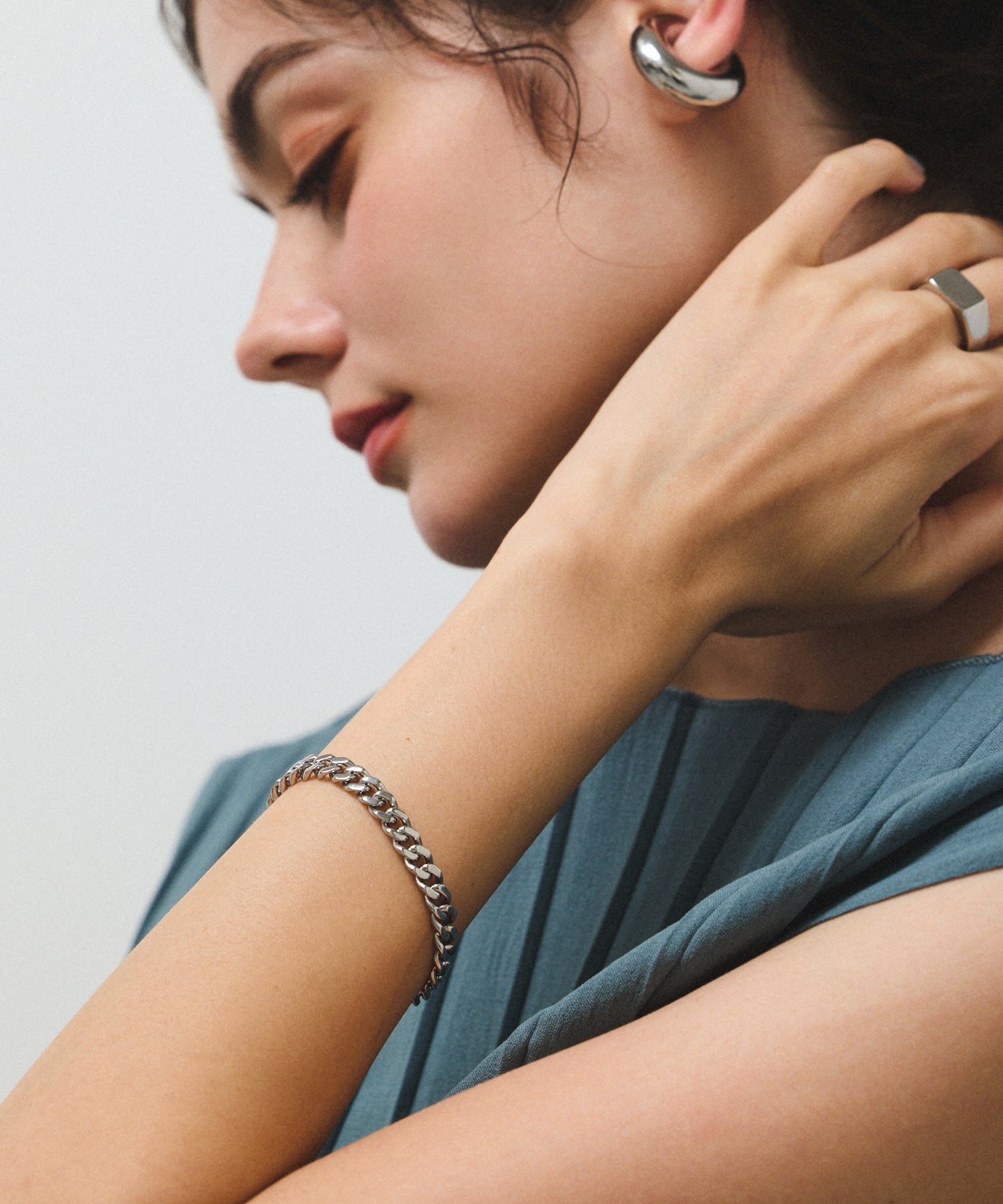 [Silver] Chain Bracelet/6mm