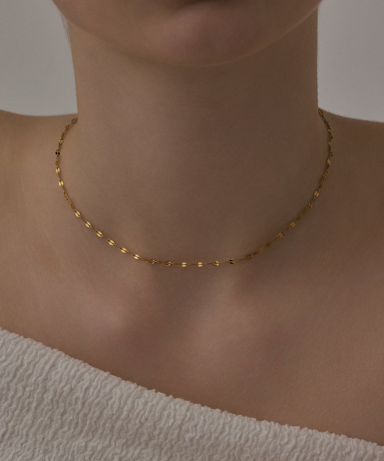 [Gold] Petal Chain Necklace