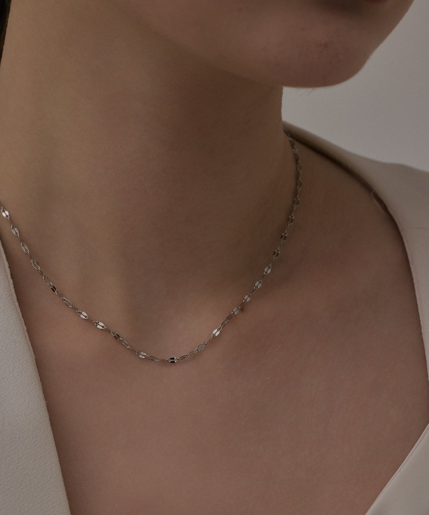 [Silver] Petal Chain Necklace
