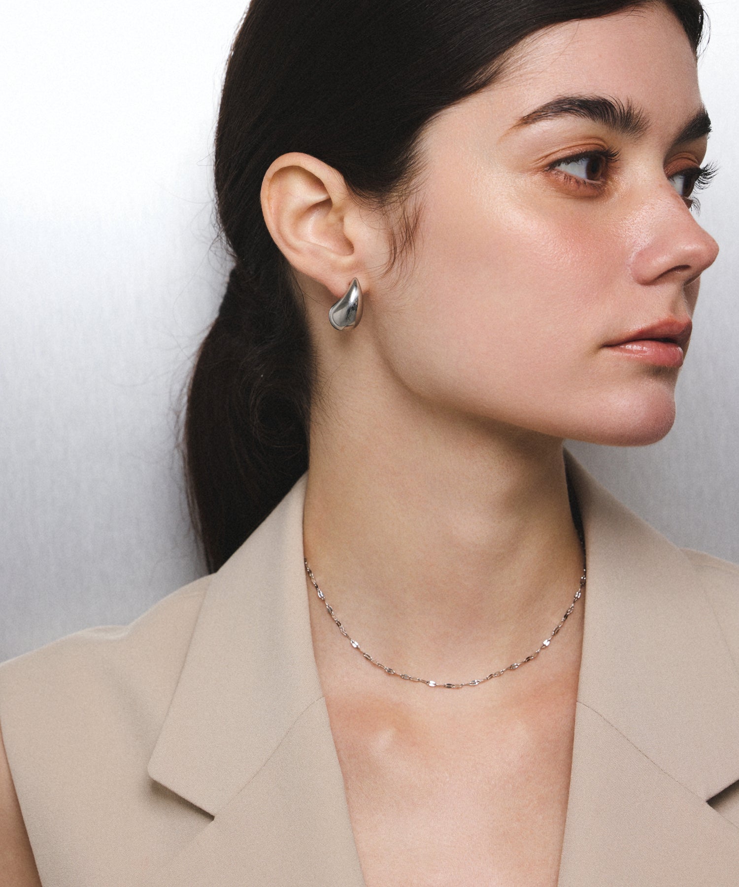 [Silver] Petal Chain Necklace