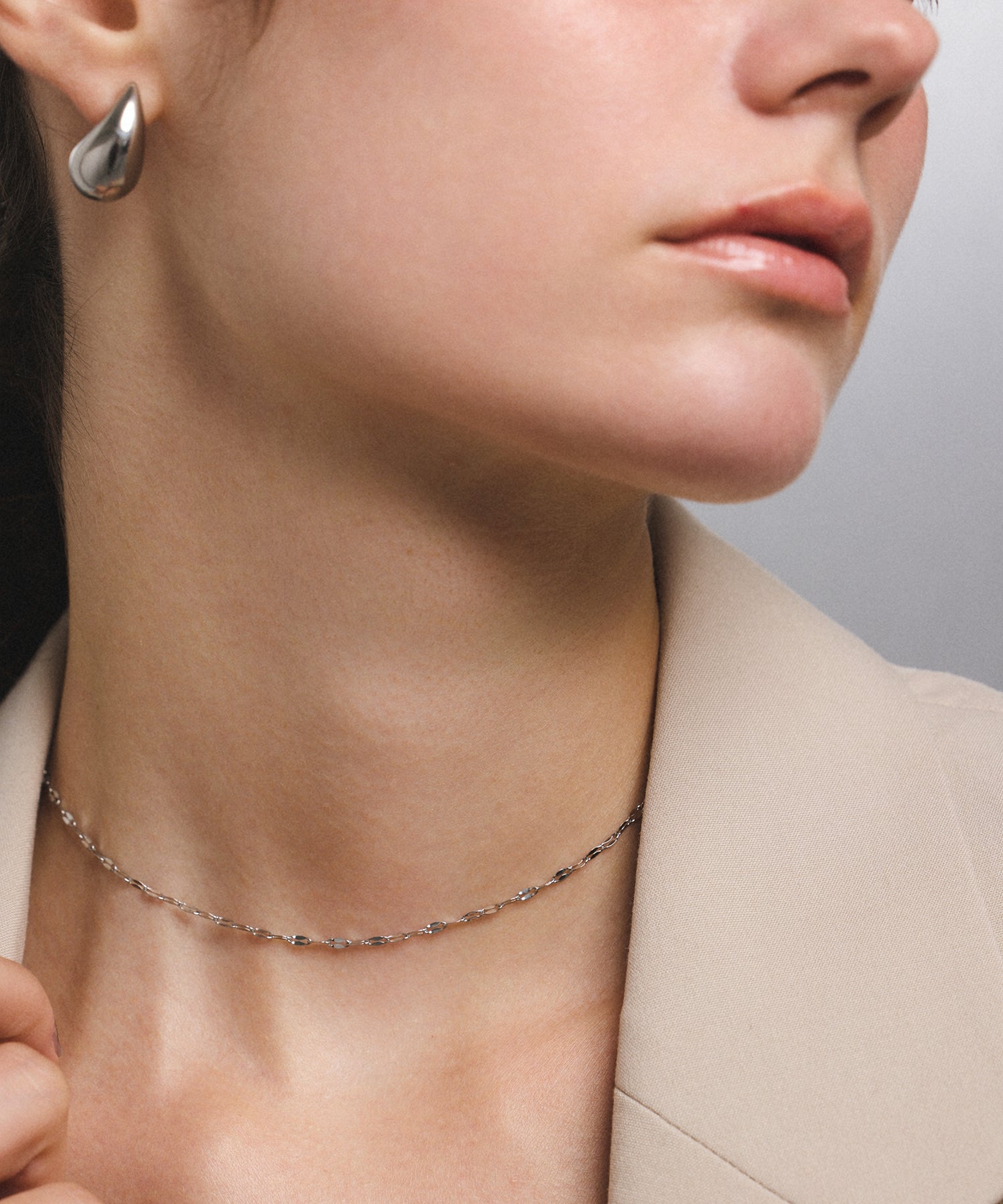 [Silver] Petal Chain Necklace