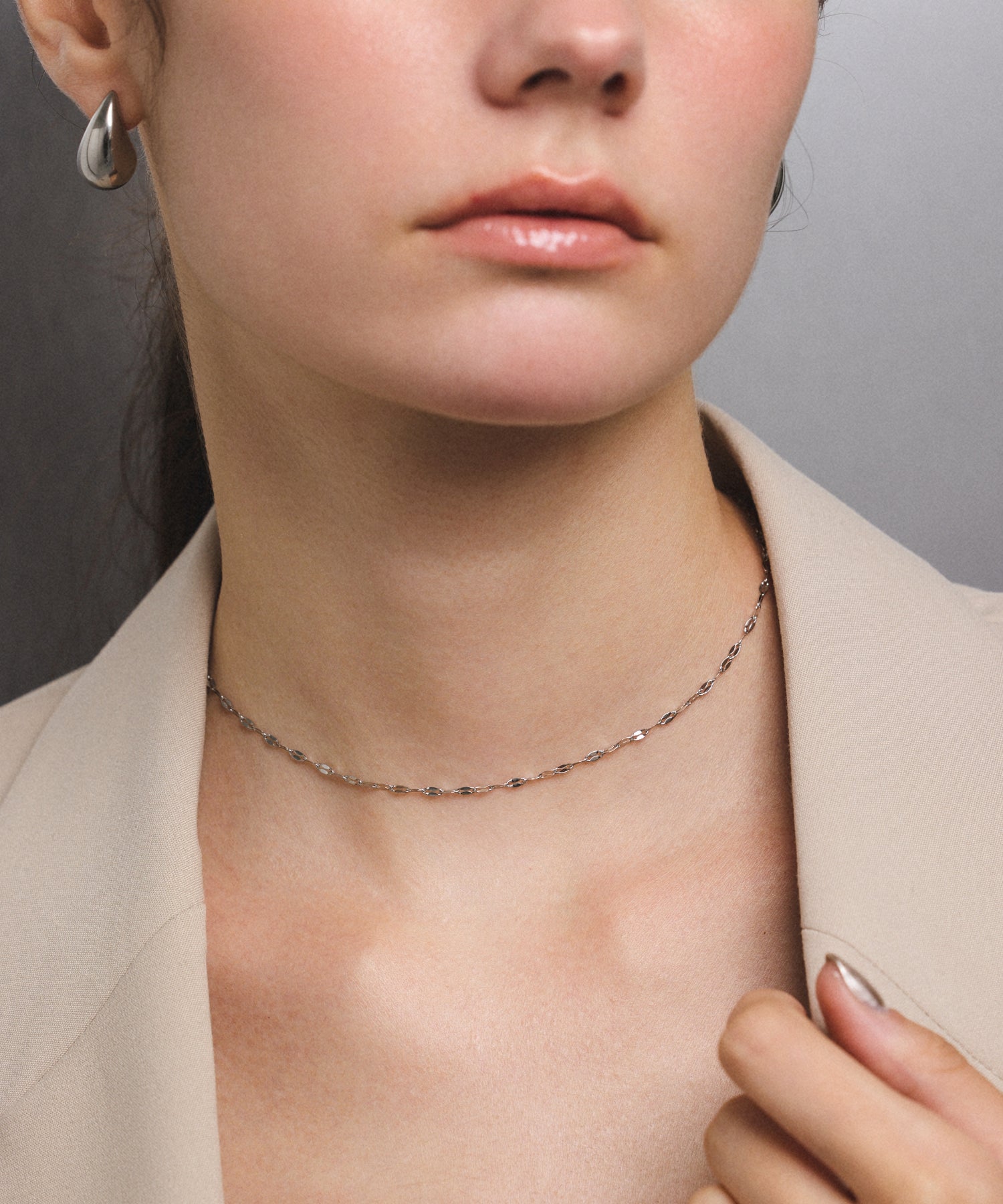 [Silver] Petal Chain Necklace