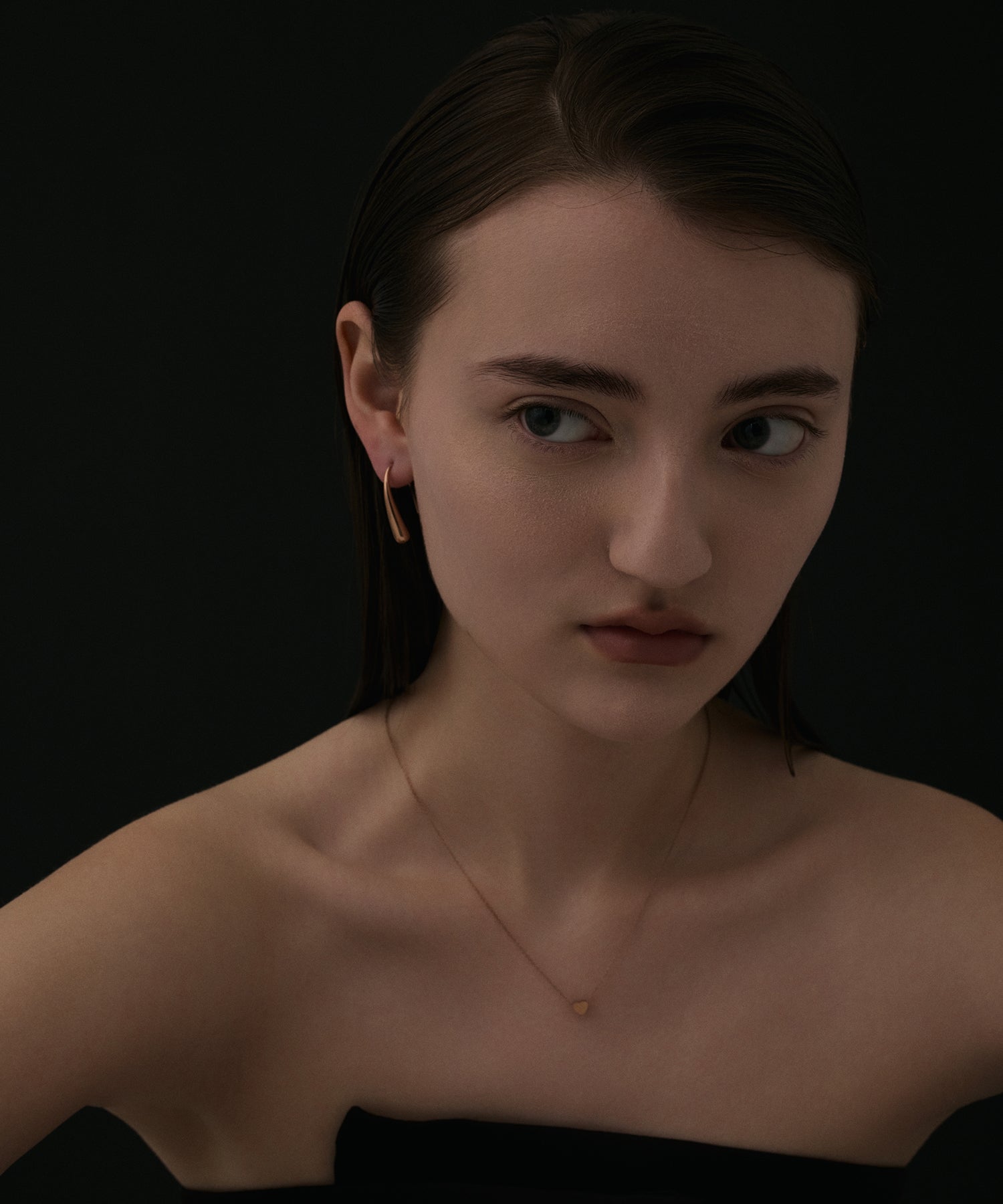 ピンクゴールド]アイシクルピアス