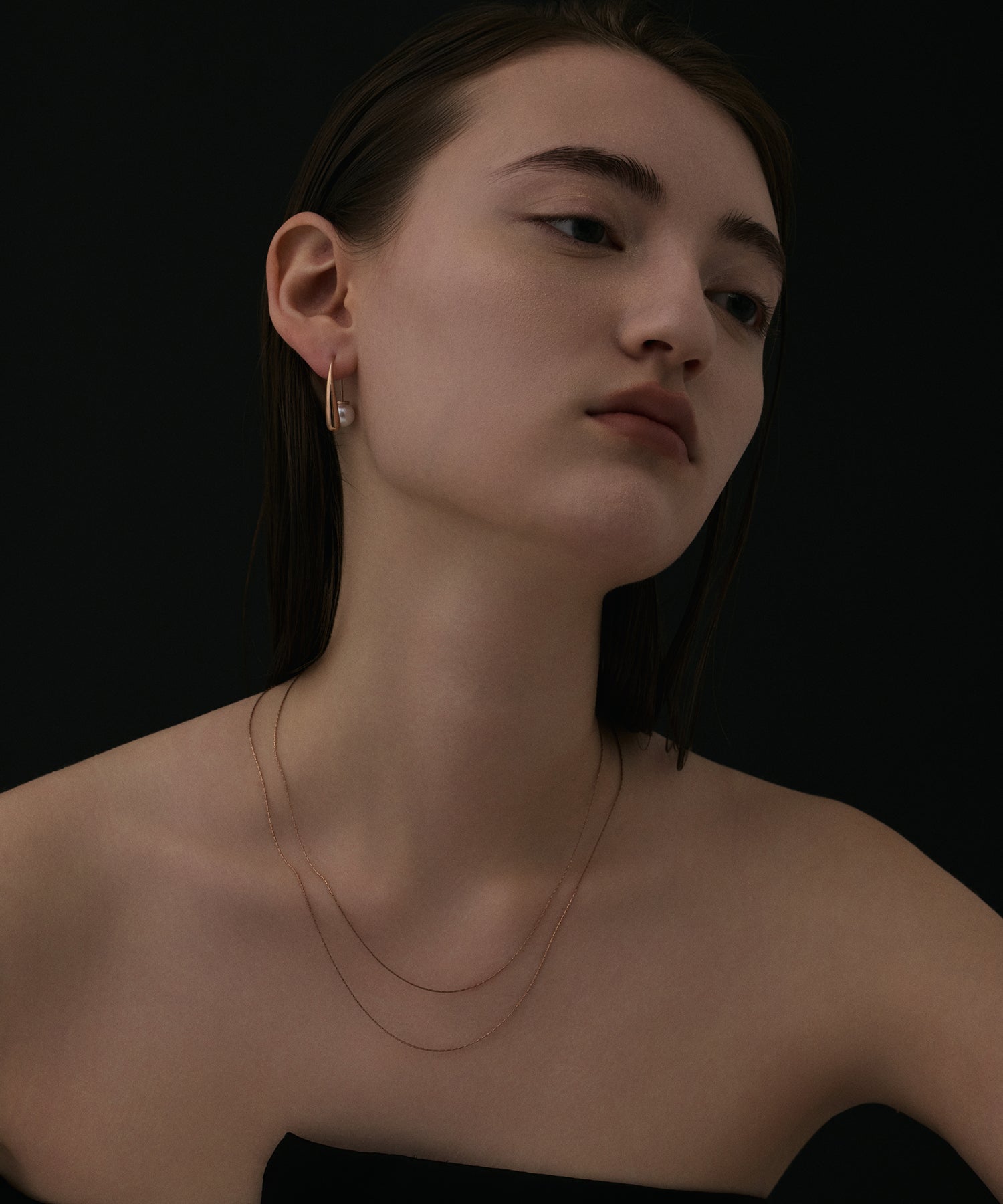 ピンクゴールド]0.6mmチェーンネックレス/39cm