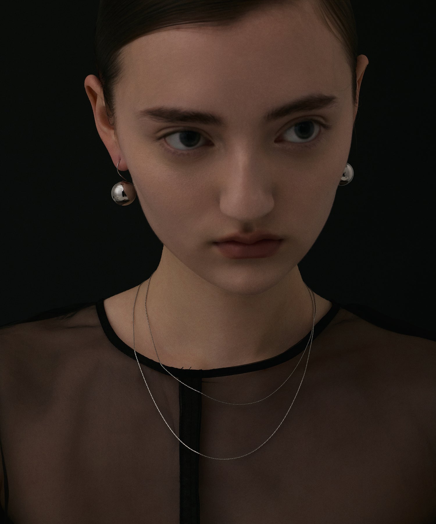 シルバー]0.6mmチェーンネックレス/45cm