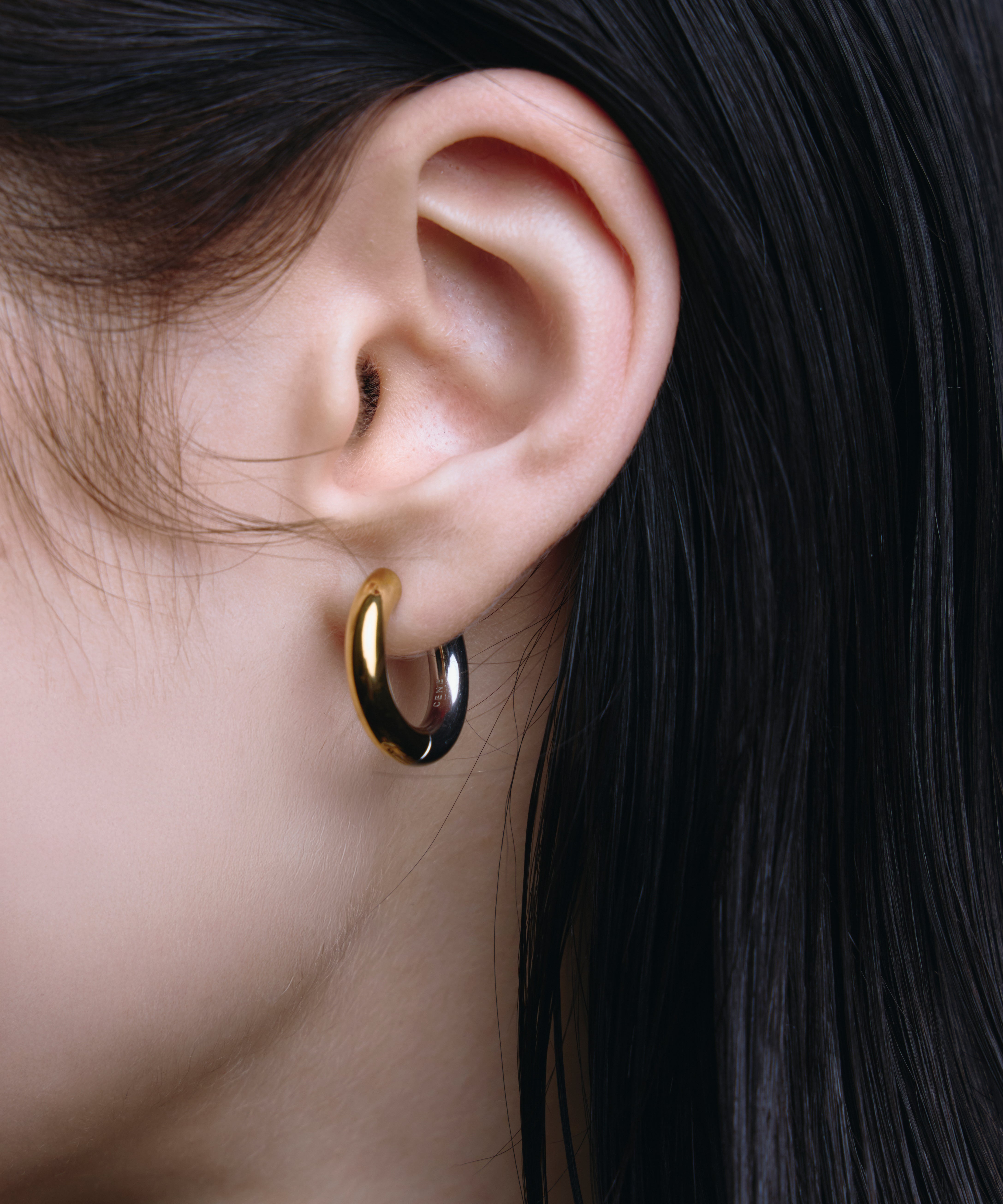 2wayバイカラーフープピアス