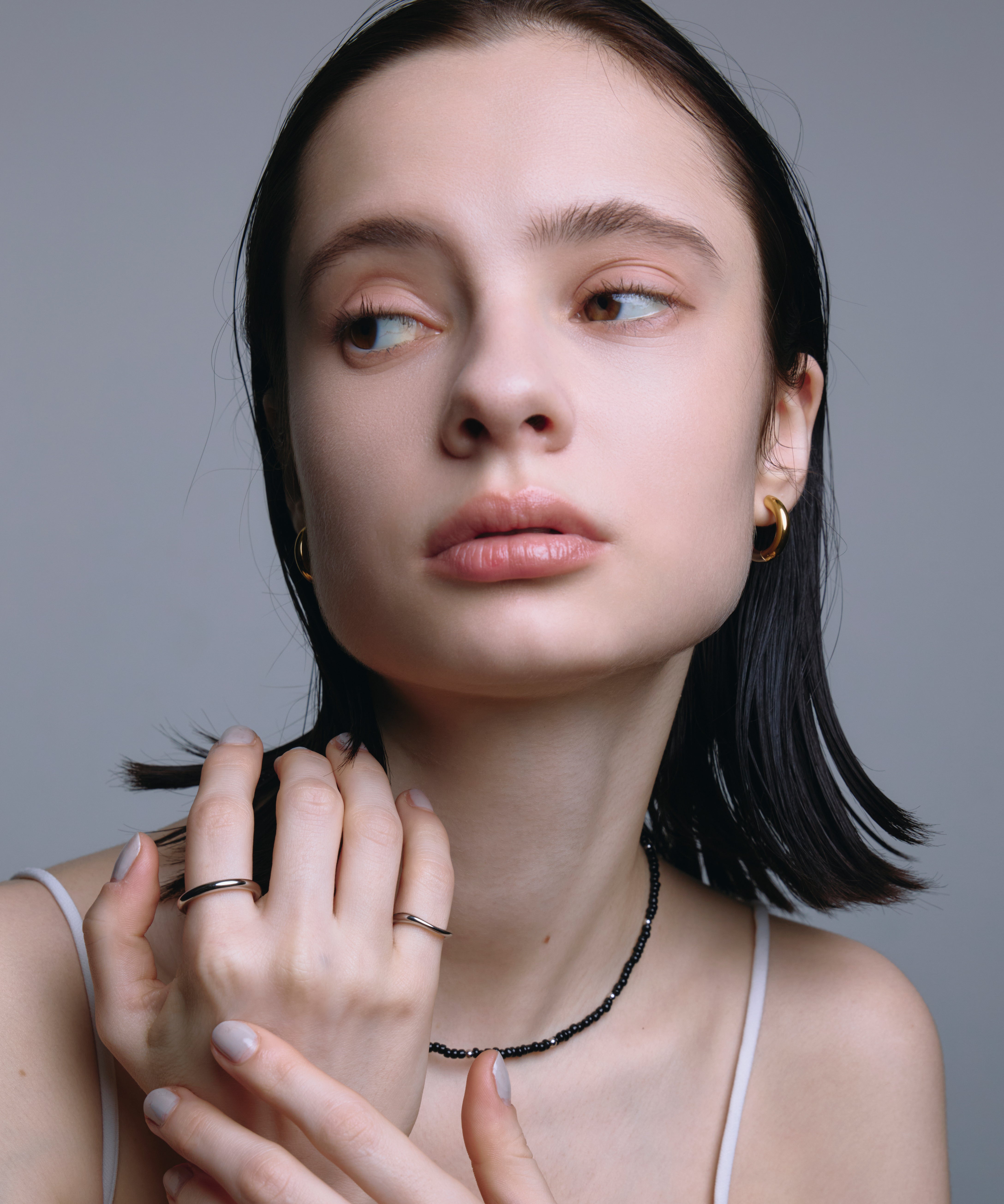 2wayバイカラーフープピアス