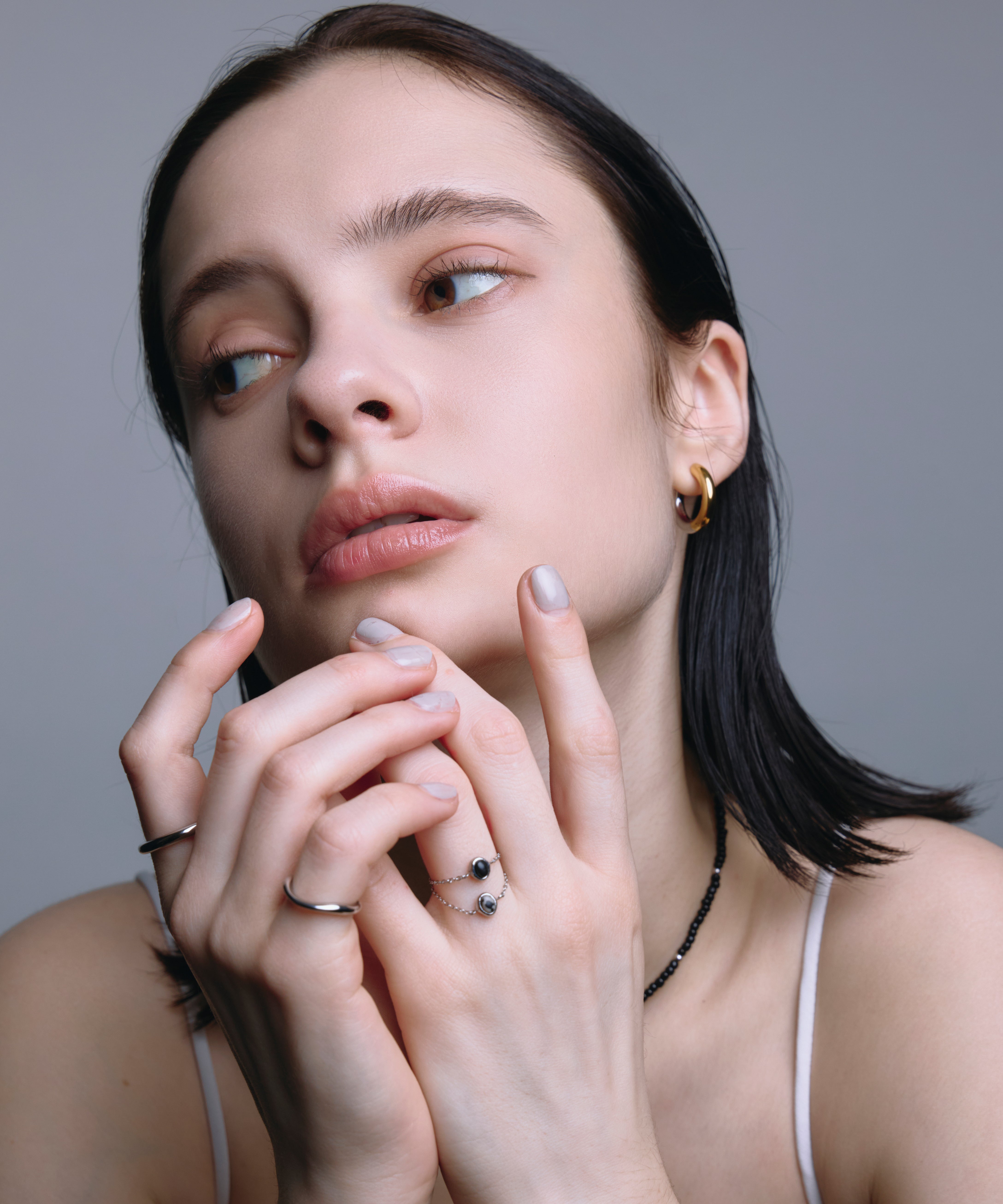 2wayバイカラーフープピアス